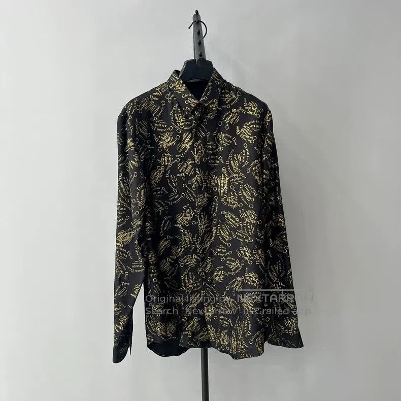 Dior Dior Size38 Full print graffiti full letter logo shirt Size US XXS / EU 40 - 1 Thumbnail
