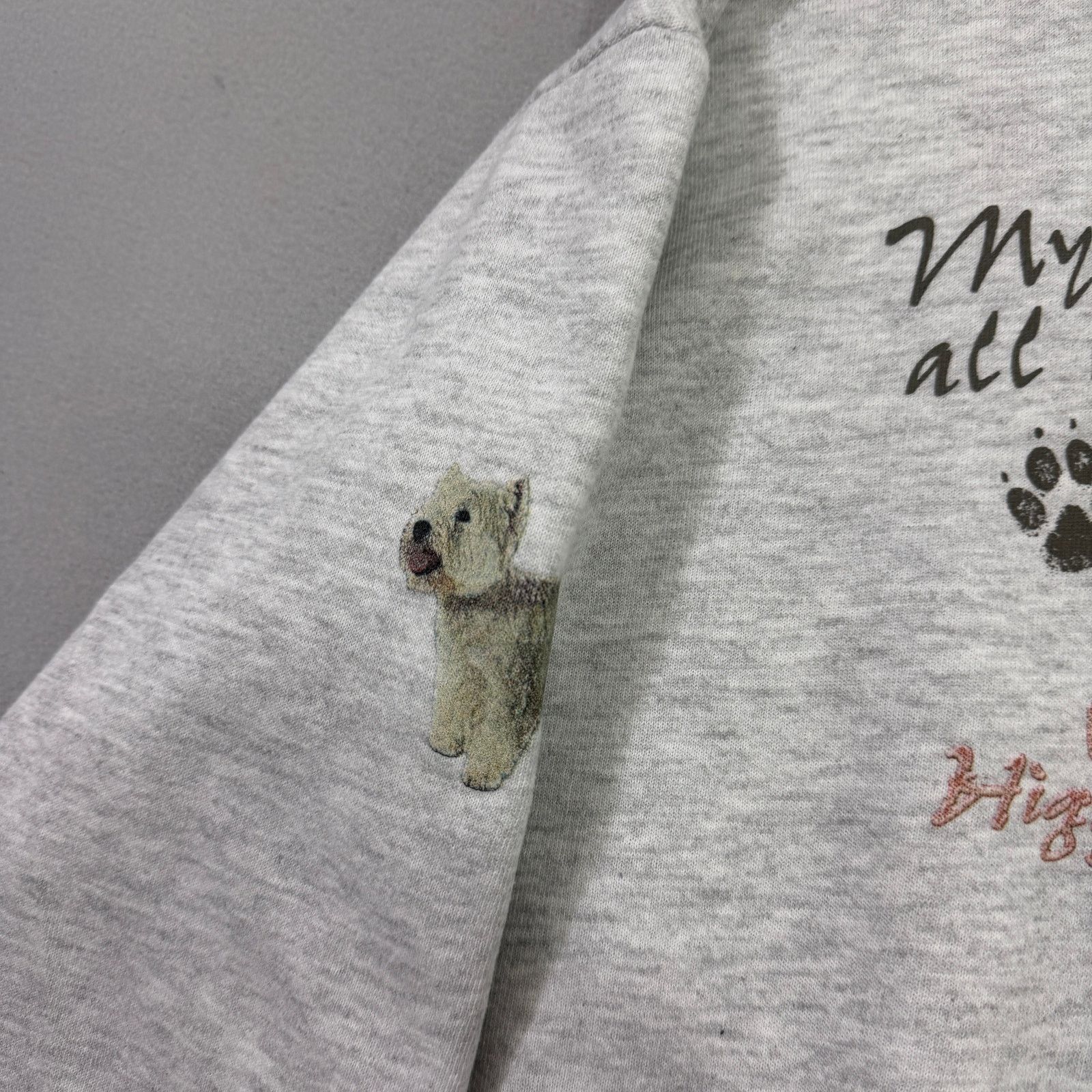 Vintage Vintage West Highland Terrier Dog Sweatshirt Size Large Gray Size US L / EU 52-54 / 3 - 4 Thumbnail