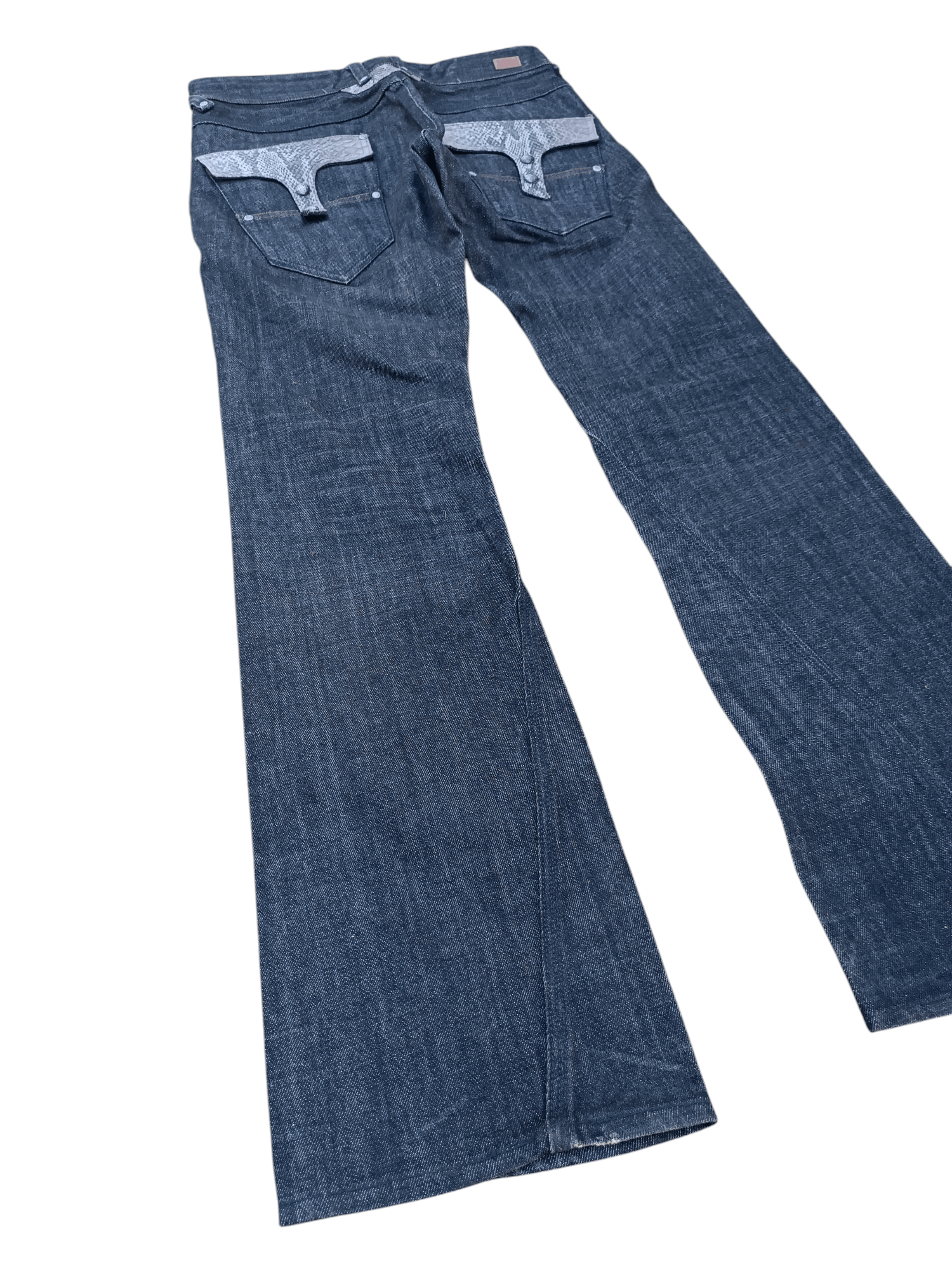 Nicole Club Nicole Club For Men Flare Boot Cut Snake Skin Pocket Denim Size US 32 / EU 48 - 2 Thumbnail