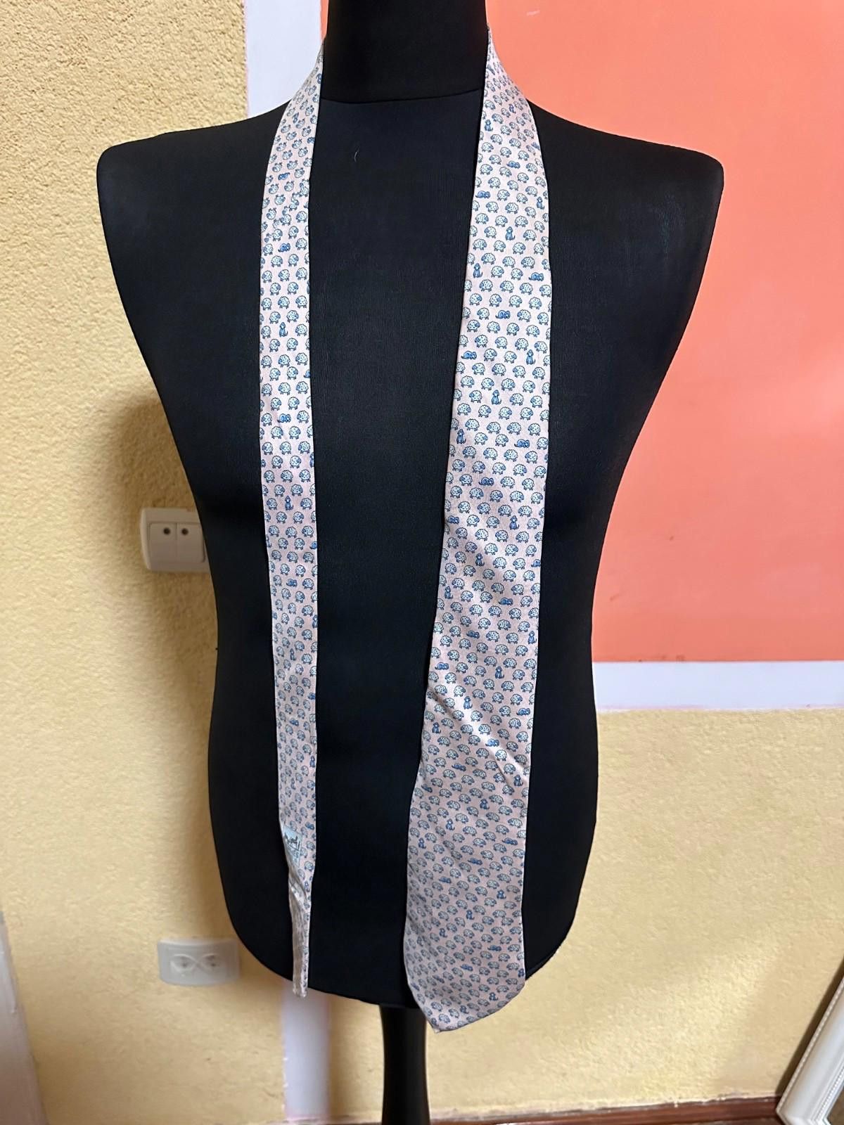Hermes Hermes Tie Pink Silk Size ONE SIZE - 1 Thumbnail