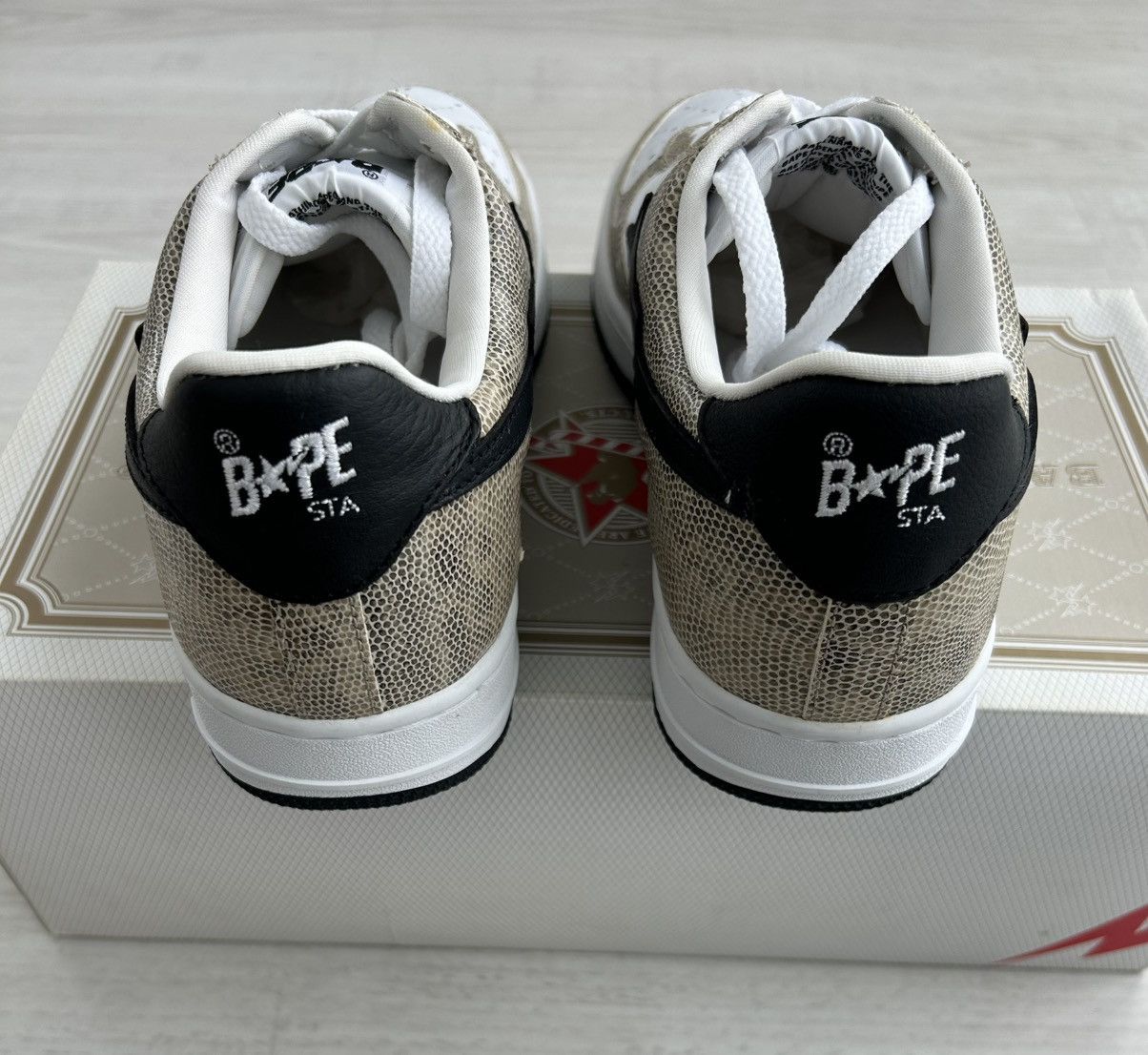 Bape VERY RARE OG 2001 A BATHING APE SNAKESKIN BAPESTA Size US 11 / EU 44 - 5 Thumbnail