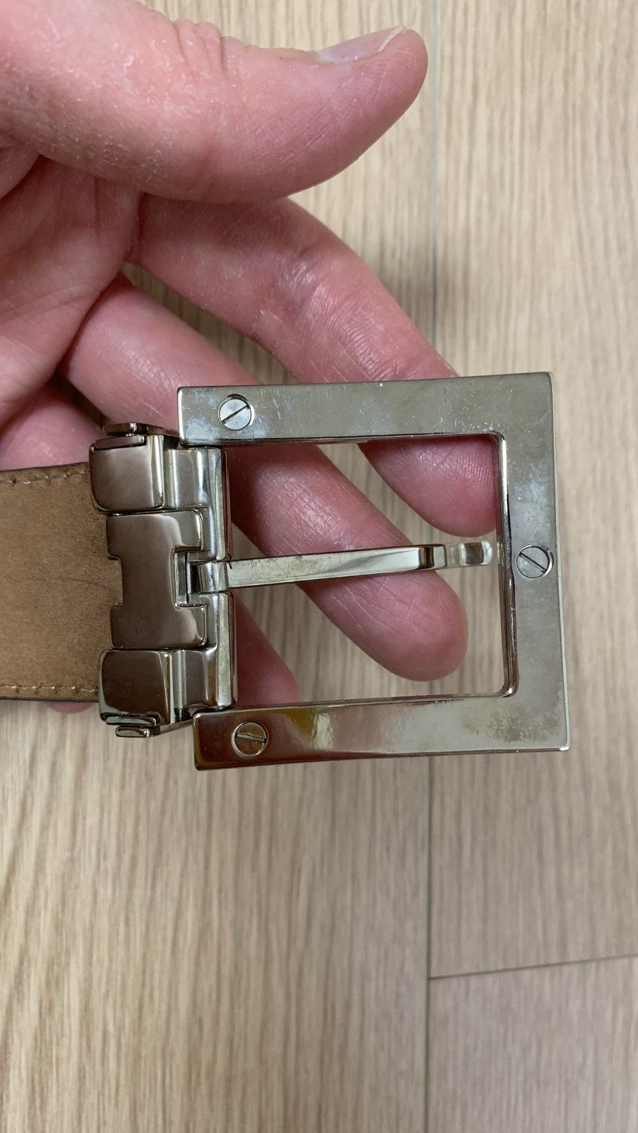 Dolce & Gabbana Dolce & Gabbana FW 2007 Silver Brushed Runway Belt Size 28 - 10 Thumbnail