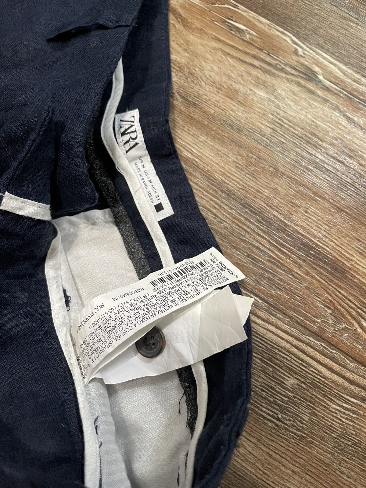 Zara Zara Linen Walk Summer Shorts Navy Size S 31 5" Inseam Size US 31 - 6 Thumbnail
