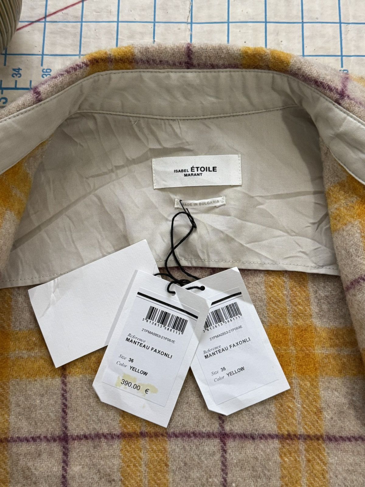 Isabel Marant Etoile NWT Isabel Etoile Marant Yellow Faxonli Wool Shacket Size 36 Size M / US 6-8 / IT 42-44 - 9 Thumbnail