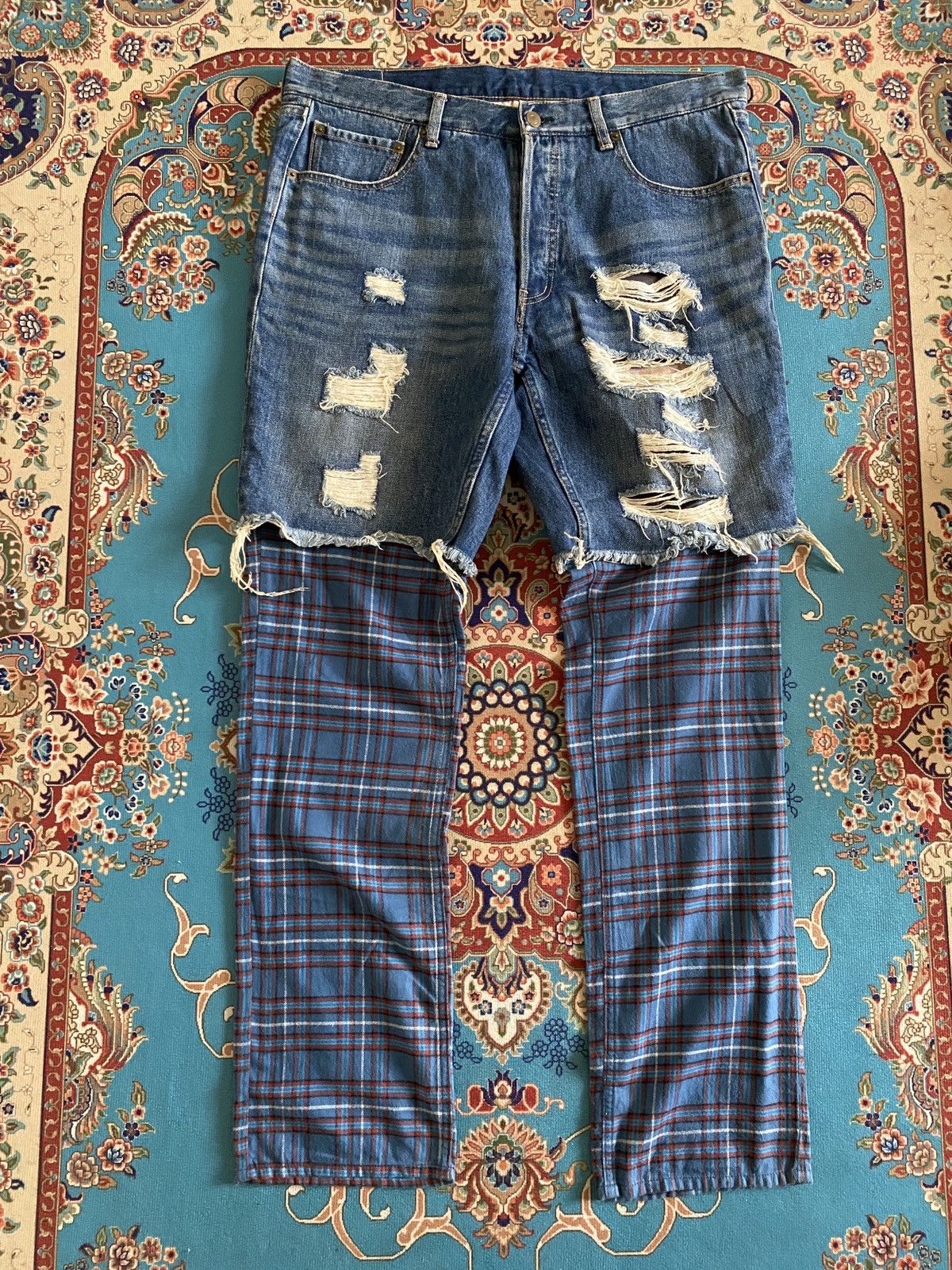 Japanese Brand Japanese Brand Swagger Hybrid Design Distressed Denim Size US 36 / EU 52 - 2 Thumbnail