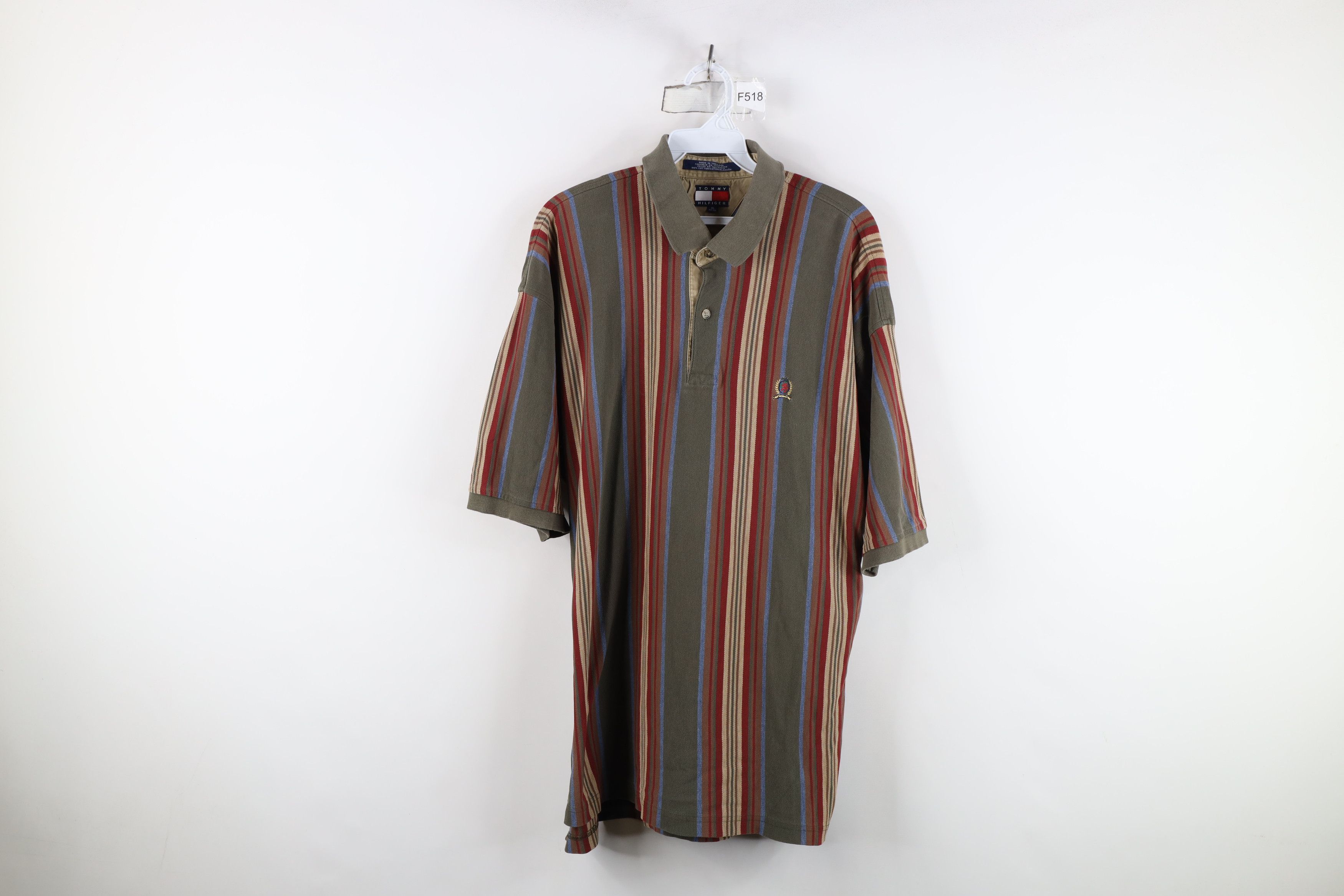 Tommy Hilfiger Vintage 90s Tommy Hilfiger Tone Striped Golf Polo Shirt Size US XL / EU 56 / 4 - 1 Thumbnail