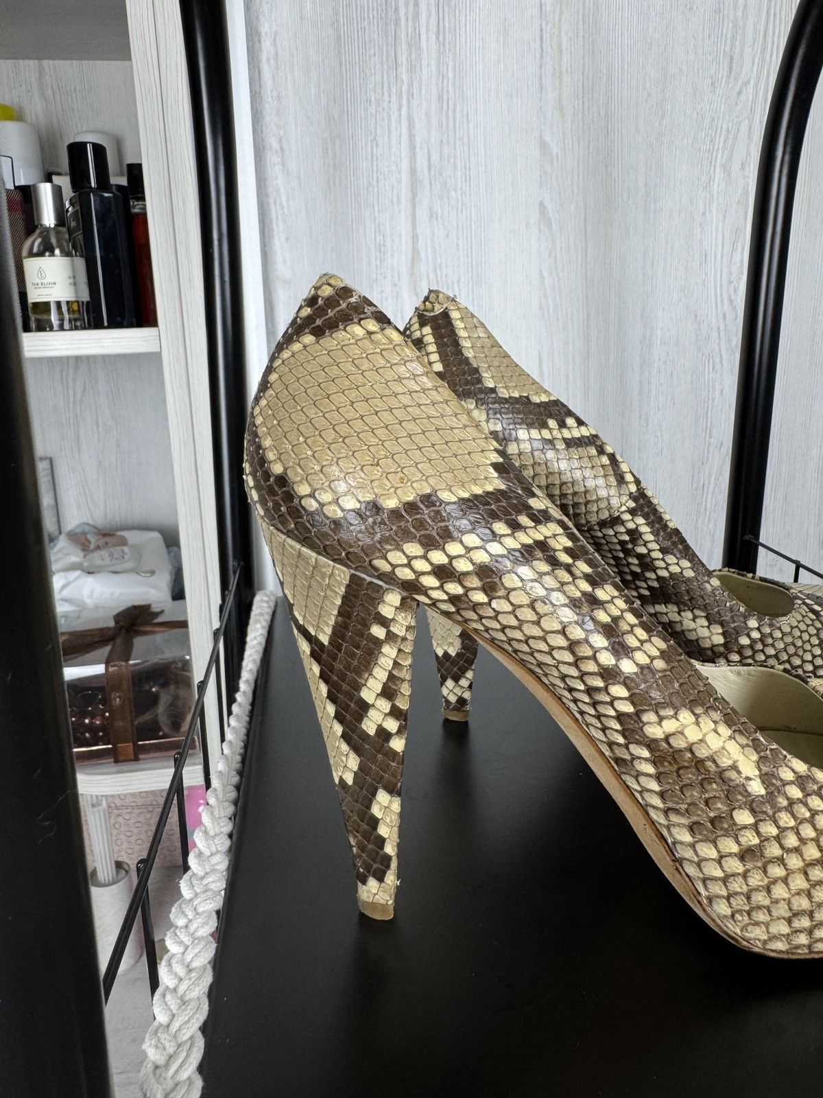 Bally BALLY Python Snake Skin Leather Pump Heels Shoes Size US 9.5 / IT 39.5 - 4 Thumbnail