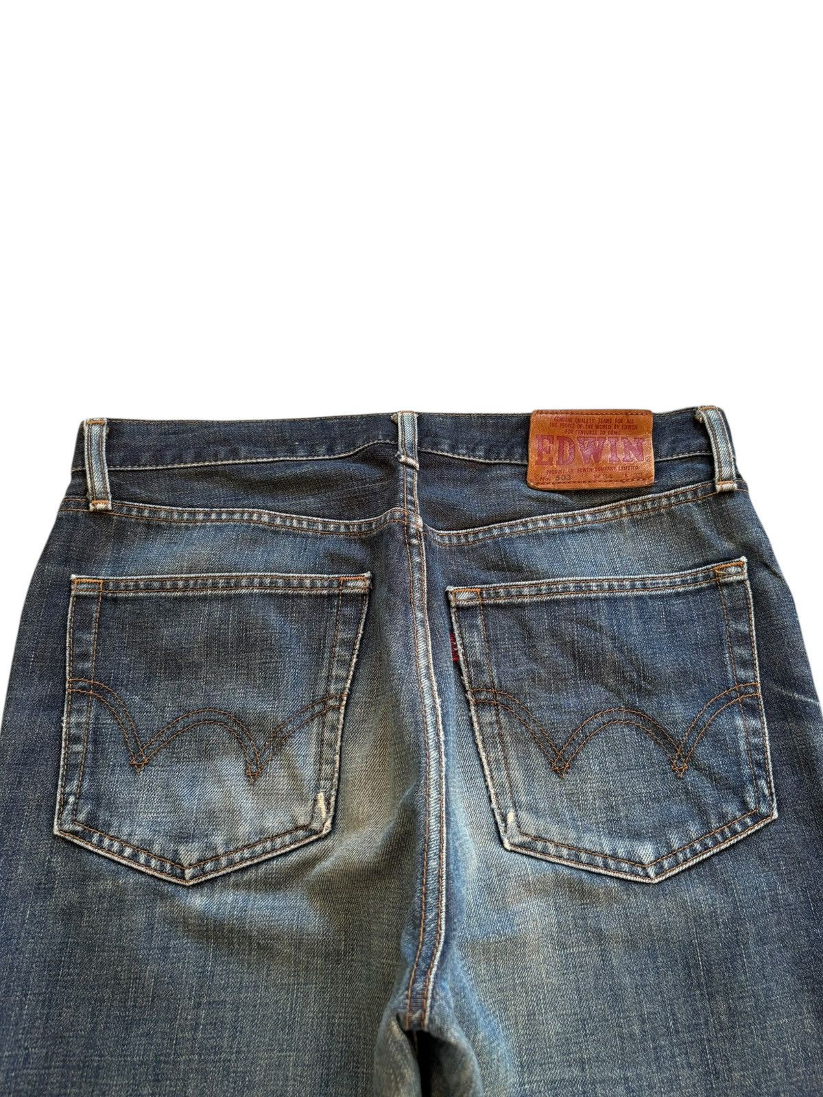 Edwin Vintage Edwin 503 Mud Wash Distressed Loose Baggy Jeans Size US 32 / EU 48 - 8 Thumbnail