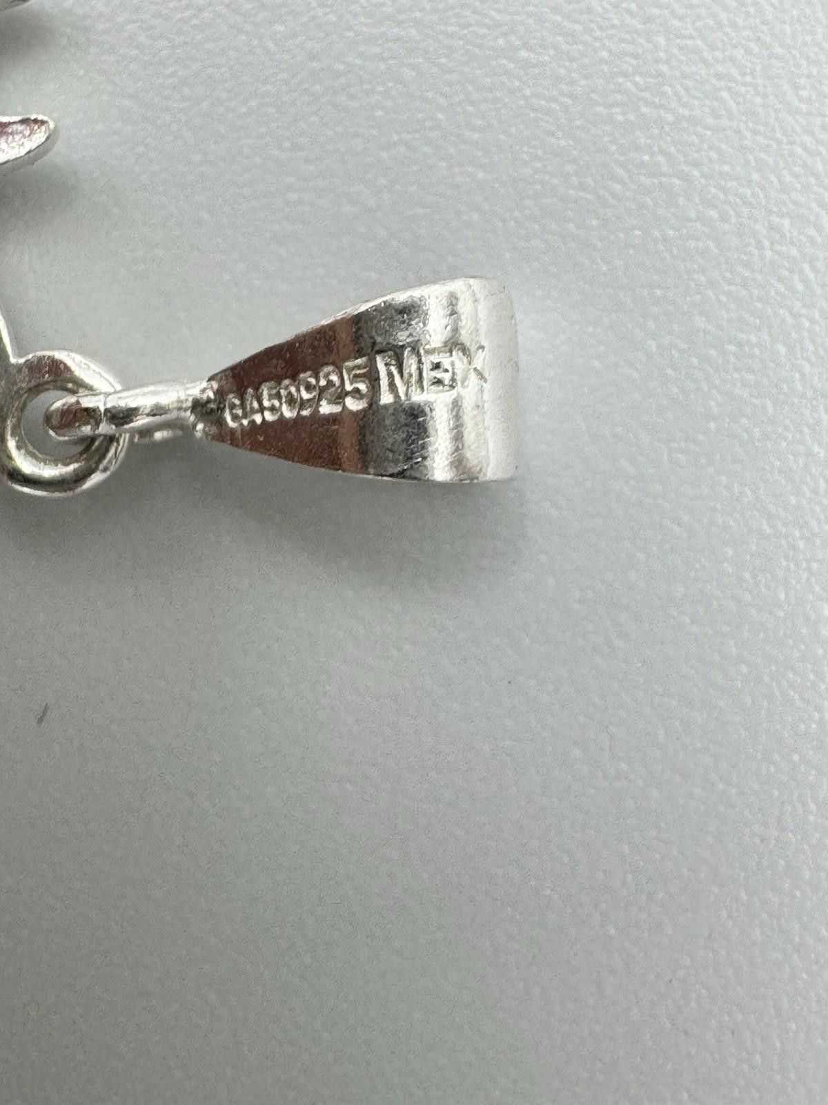 Designer Mexico .925 Silver Evil Eye Starburst Pendant GA50925 w/ CZ Size ONE SIZE - 5 Thumbnail