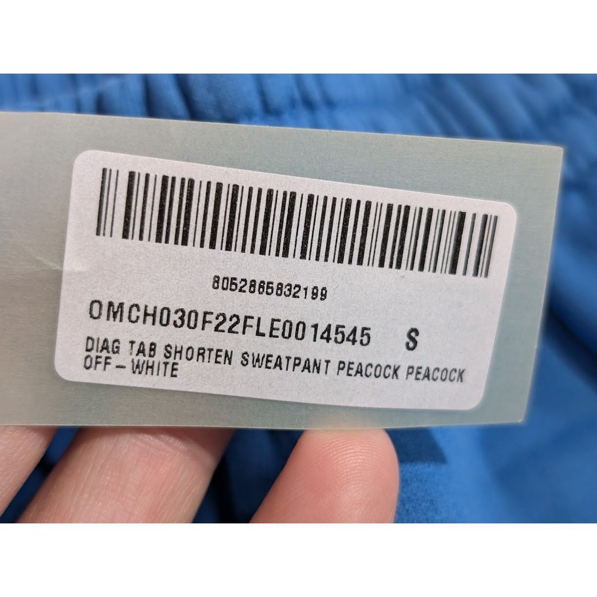 Off-White o1rshd1 Diag Tab Shorten Sweatpant & Jogger in Peacock Size US 30 / EU 46 - 15 Thumbnail