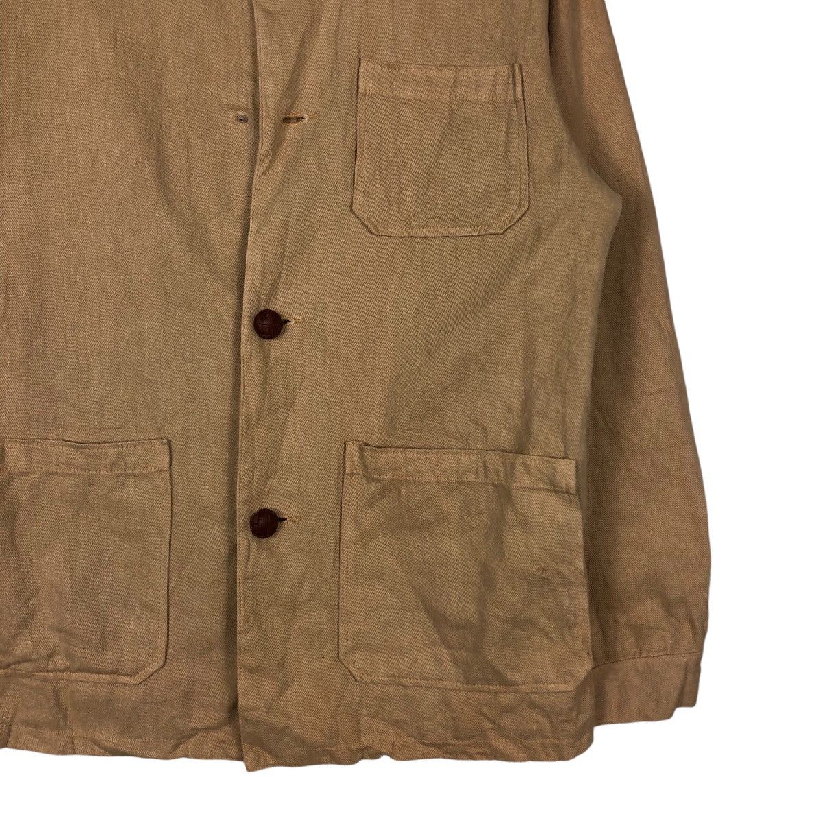 Japanese Brand 📌Vintage Duck Canvas Chore Work Jacket Button 45RPM Design Size US M / EU 48-50 / 2 - 6 Thumbnail