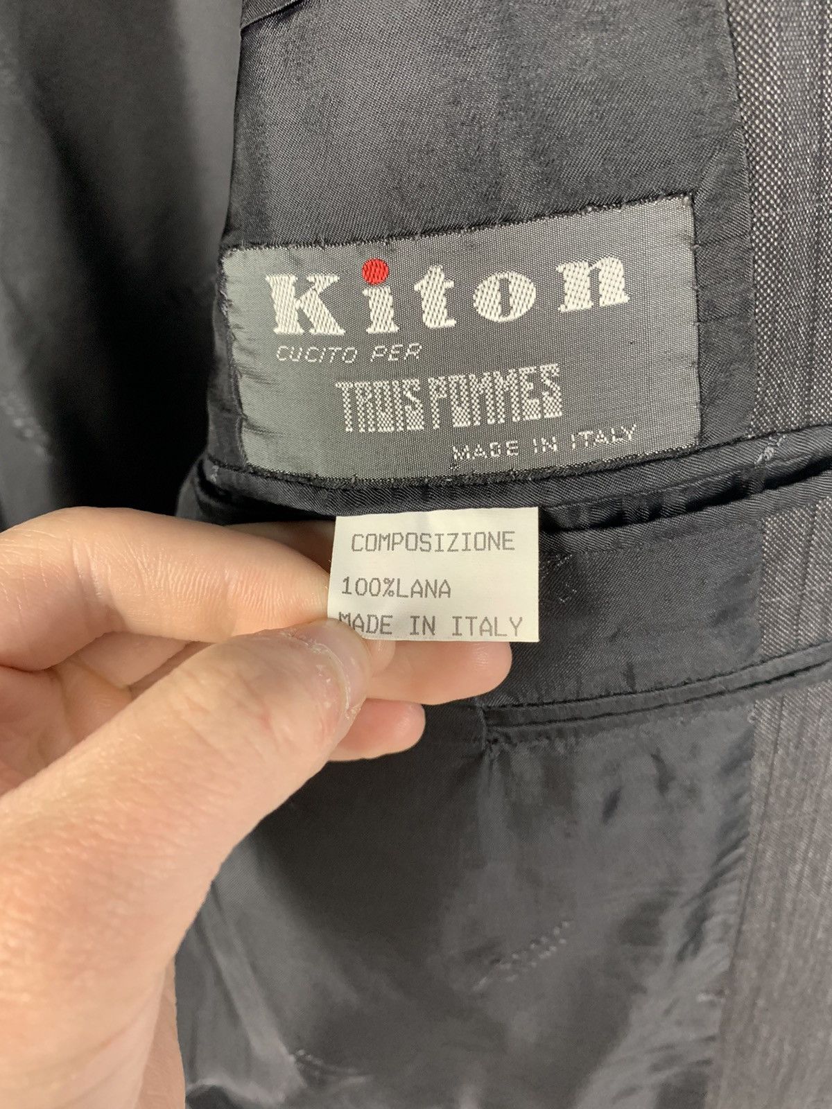 Kiton Kiton Napoli Trois Pomess Formal Suit Set Blazer + Trousers Size 52R - 8 Thumbnail