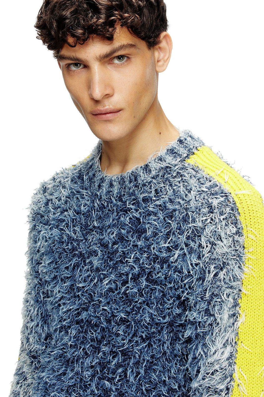 Diesel DIESEL Blue & Yellow K-Damon Sweater Size US L / EU 52-54 / 3 - 2 Thumbnail
