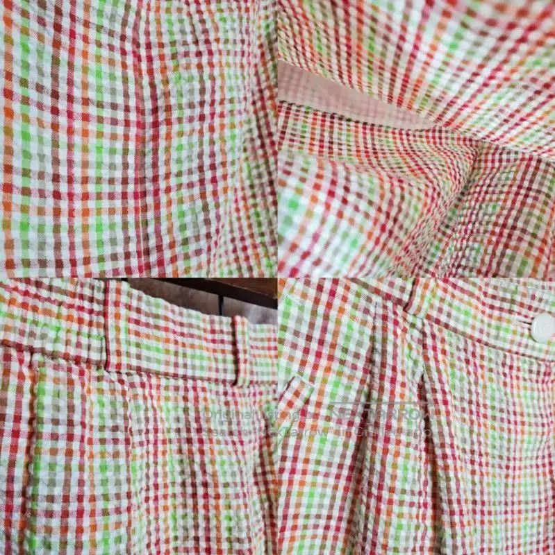 Dior Dior Summer Pink Checked Cotton Blend Casual Pants . Size 23" - 5 Thumbnail