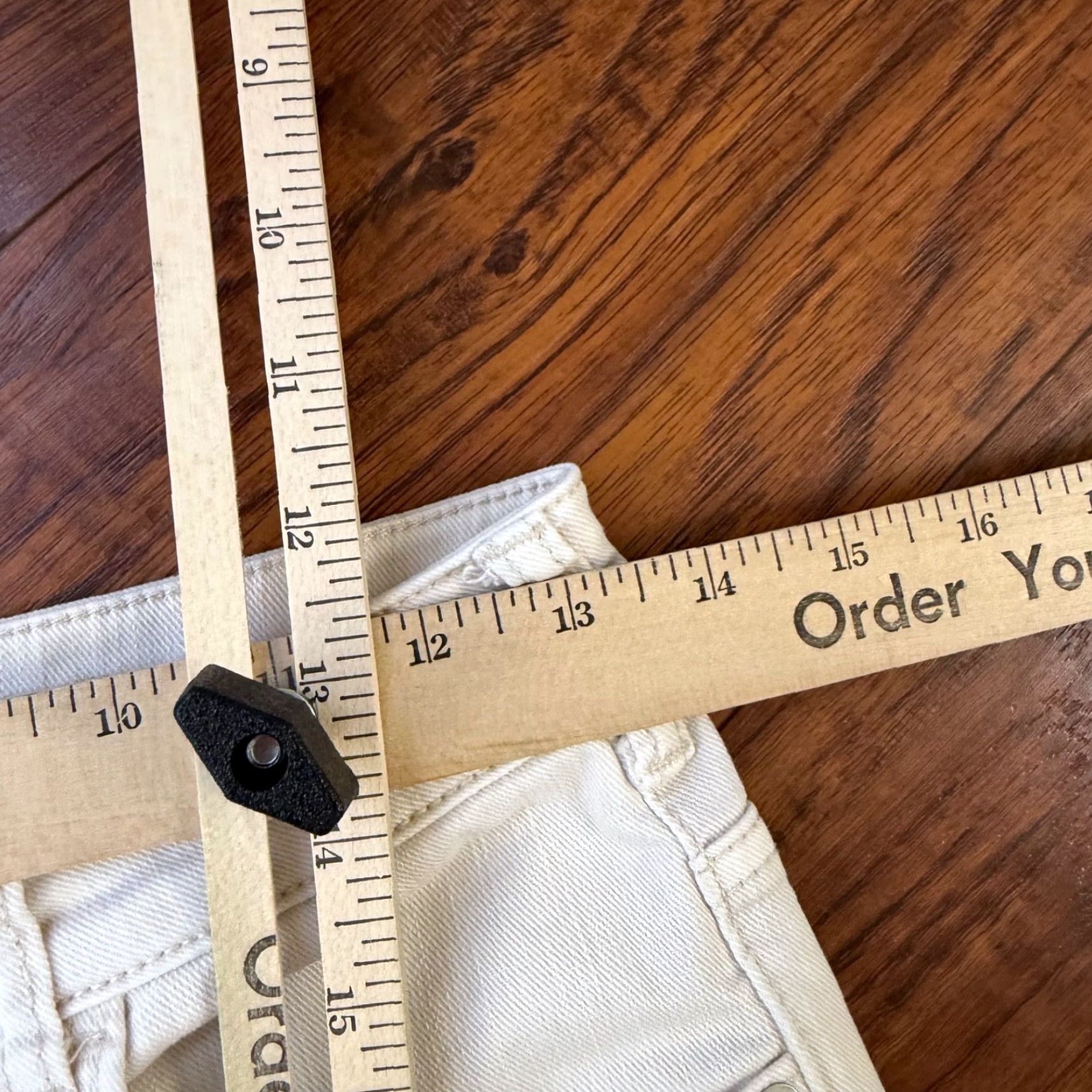 Vintage Pilcro Jeans Women 27 White Bootcut High Rise Stretch Denim 26x30 Regular Inseam 30 in Cotton Blend Pants Size 26" / US 2 / IT 38 - 5 Thumbnail