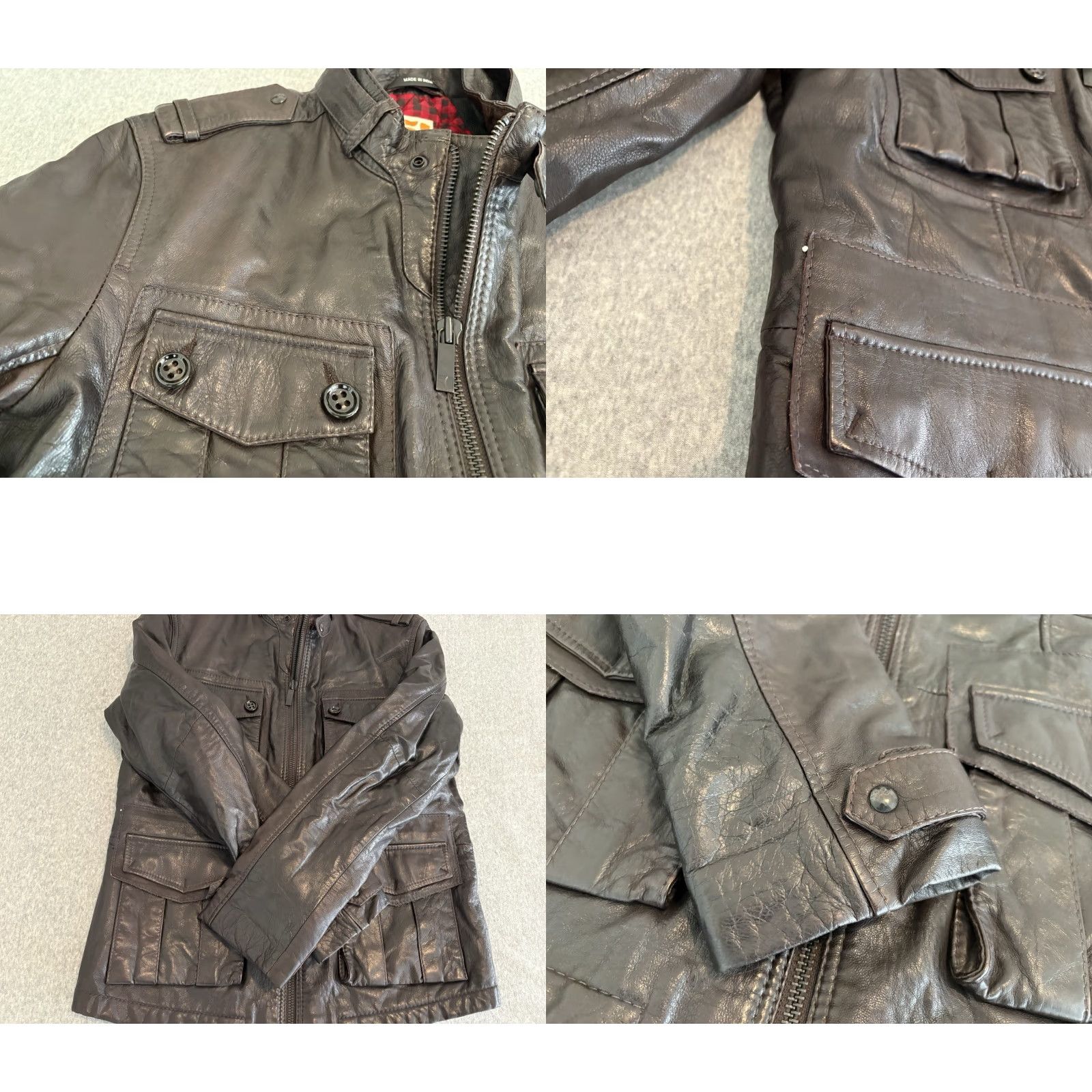 Hugo Boss HUGO BOSS Jacket Black Goat Leather Coat 42R Mens Jacket Zip 42 Black Leather Solid Size US XS / EU 42 / 0 - 9 Thumbnail