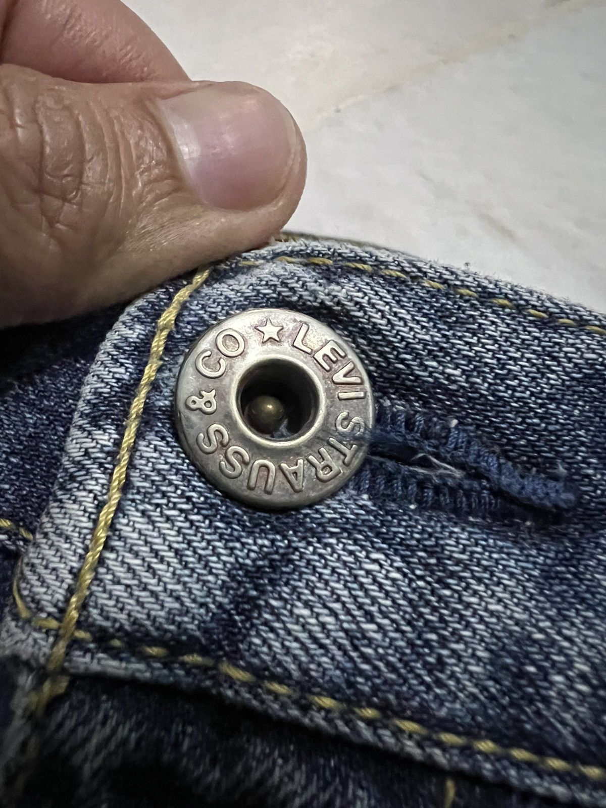 Levi's 💥Baggy💥Vintage LPC Levis 502 Faded Distressed Jean Size US 33 - 10 Thumbnail