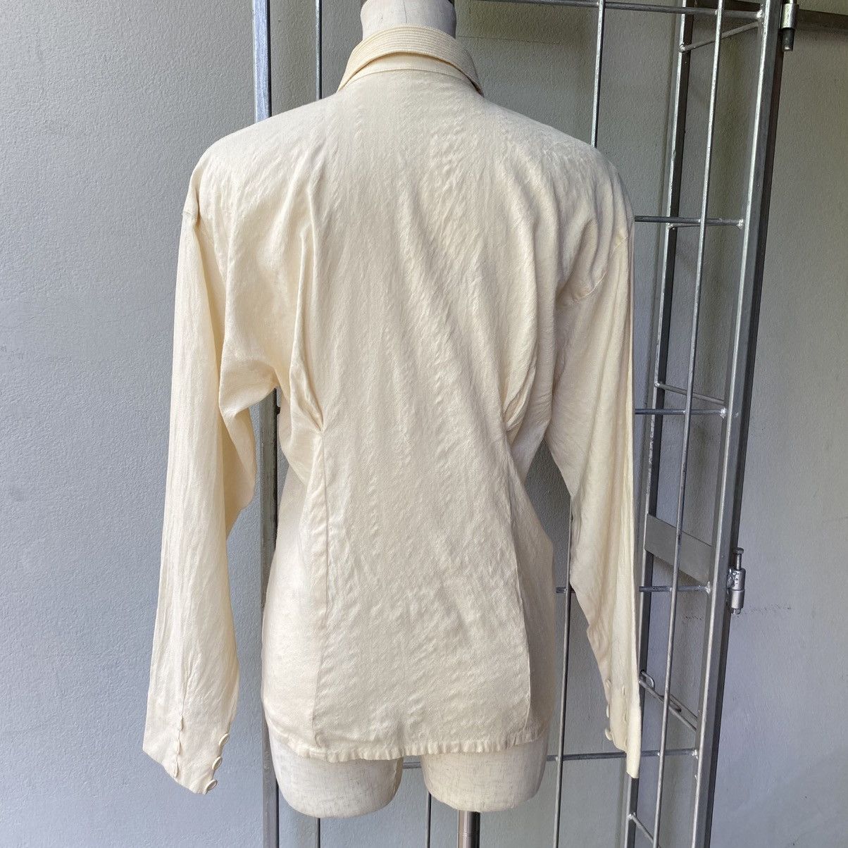Dior Christian Dior Fitted Pale Yellow Wool Shirt Size M / US 6-8 / IT 42-44 - 2 Thumbnail