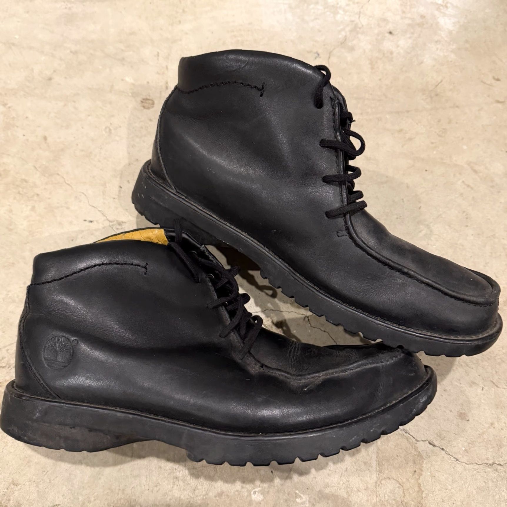 Timberland Timberland Boots Chukka Leather Black Mens 11 M Shoes Hiking Walking Mid Top Sneaker, Boot Company Vintage No Mens Size US 11 / EU 44 - 2 Thumbnail