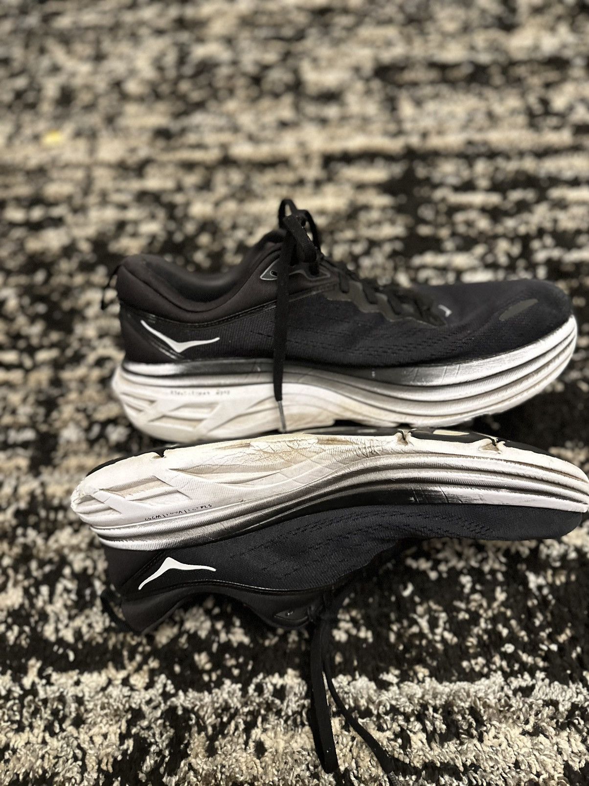 Hoka Black Hoka One Bondi 8 Running Sneakers Size US 11 / EU 44 - 6 Thumbnail