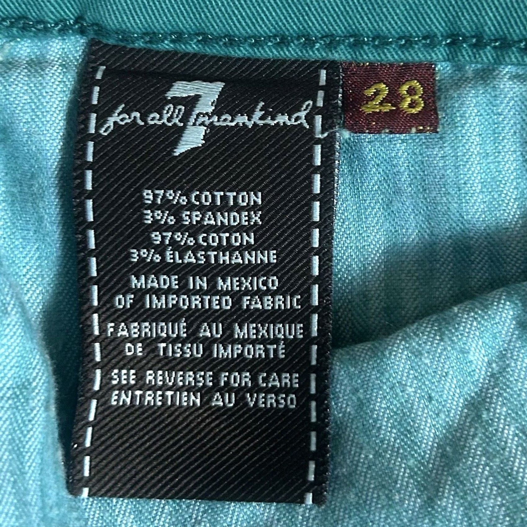7 For All Mankind 7 For All Mankind Jeans Womens 28 Green Slim Fit 5-Pocket Design Pockets Denim Straight Leg Vintage No N/A Size 28" / US 6 / IT 42 - 6 Thumbnail