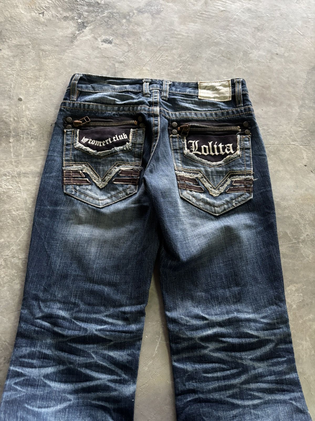 If Six Was Nine y2k lolita distressed style sick stone wash japanese jeans Size US 31 - 14 Thumbnail