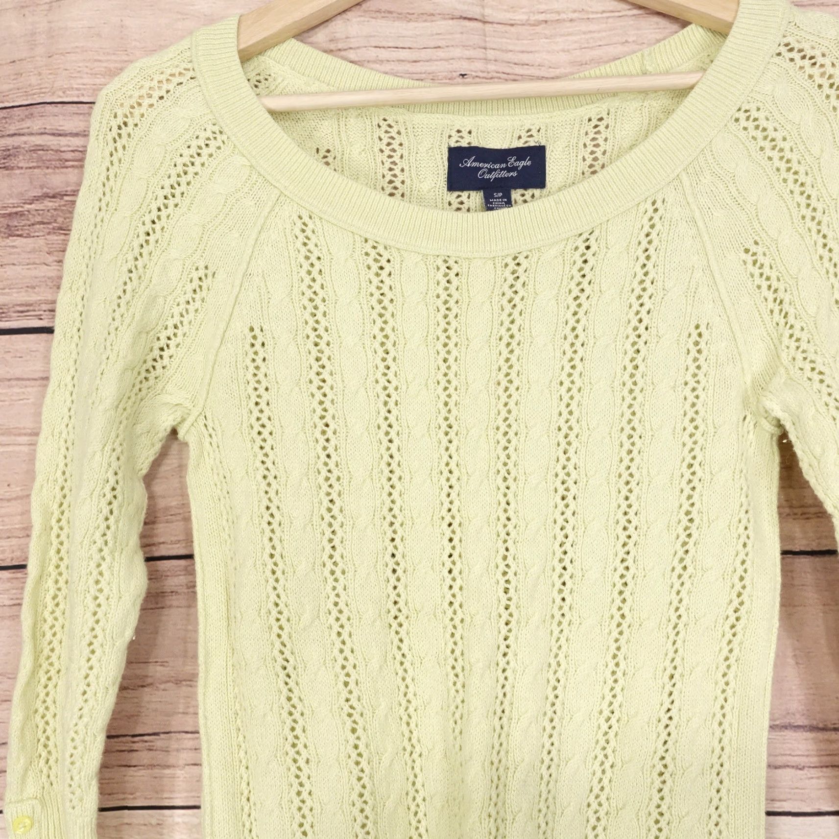 American Eagle Outfitters AMERICAN EAGLE PULLOVER SWEATER WOMENS SMALL YELLOW REGULAR FIT Size S / US 4 / IT 40 - 2 Thumbnail