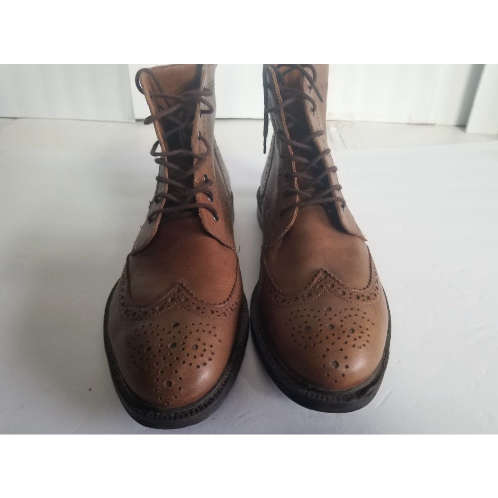Stafford Stafford Boots Chukka Men Size 9 Brown Leather Wingtip Lace Up Ankle M Shoe Size US 9 / EU 42 - 6 Thumbnail