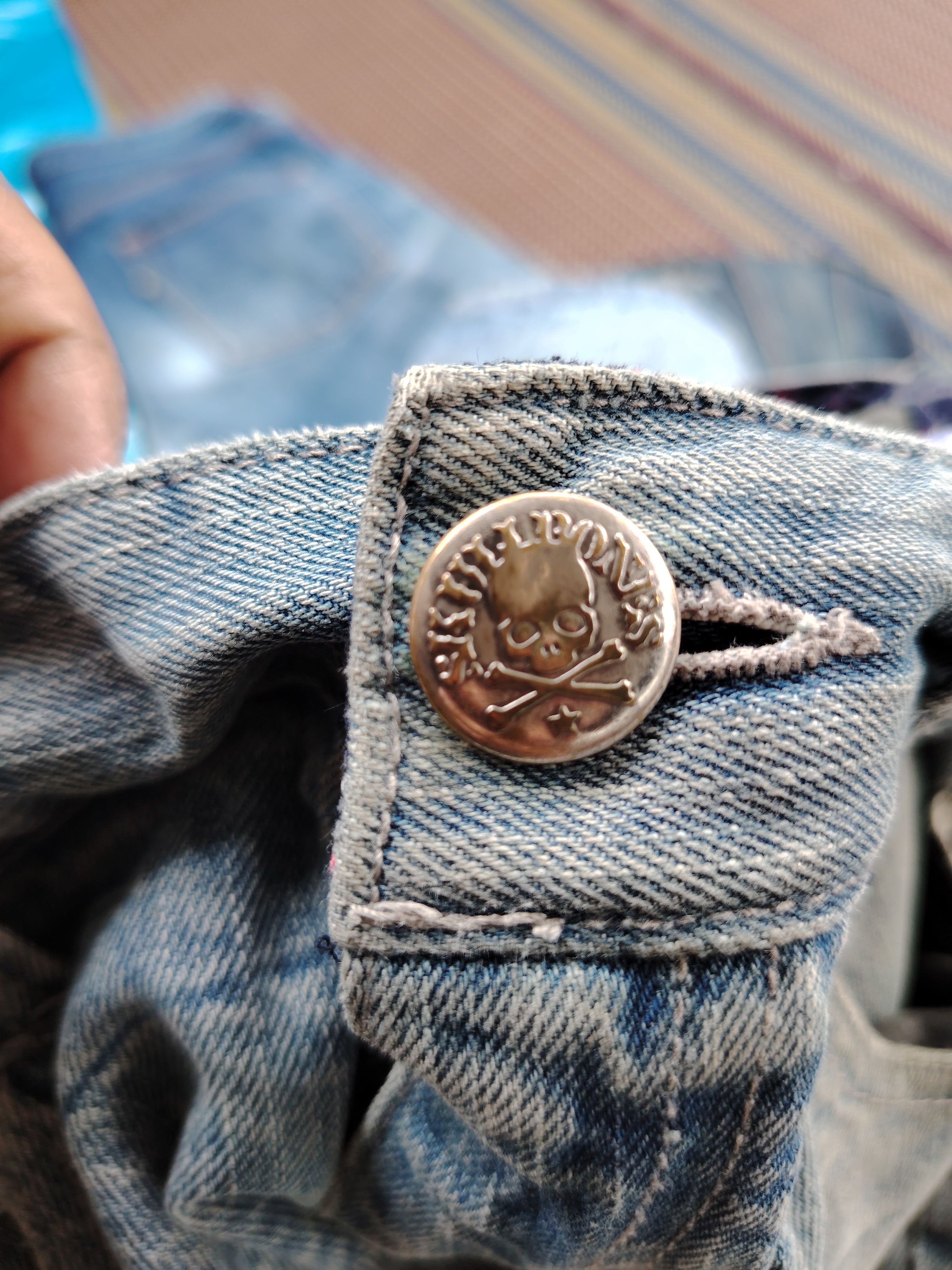 If Six Was Nine 💥BEST OFFER💥WILD LITE SKULL BONES DISTRESSED DENIM Size US 32 / EU 48 - 11 Thumbnail
