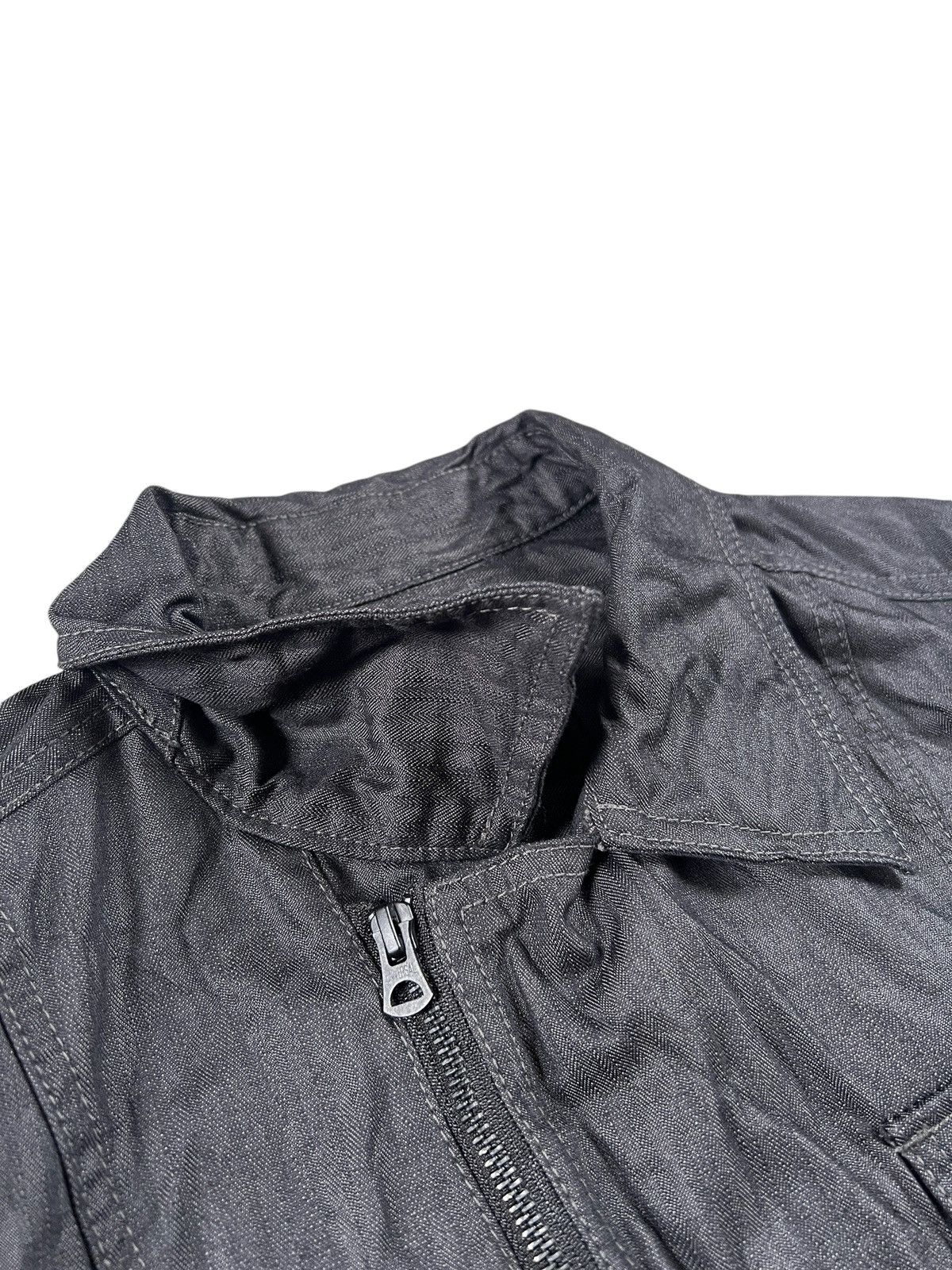 Issey Miyake 1990 Tete Homme Herringbone Twill Wrinkle Zipper Jacket Size US S / EU 44-46 / 1 - 8 Thumbnail