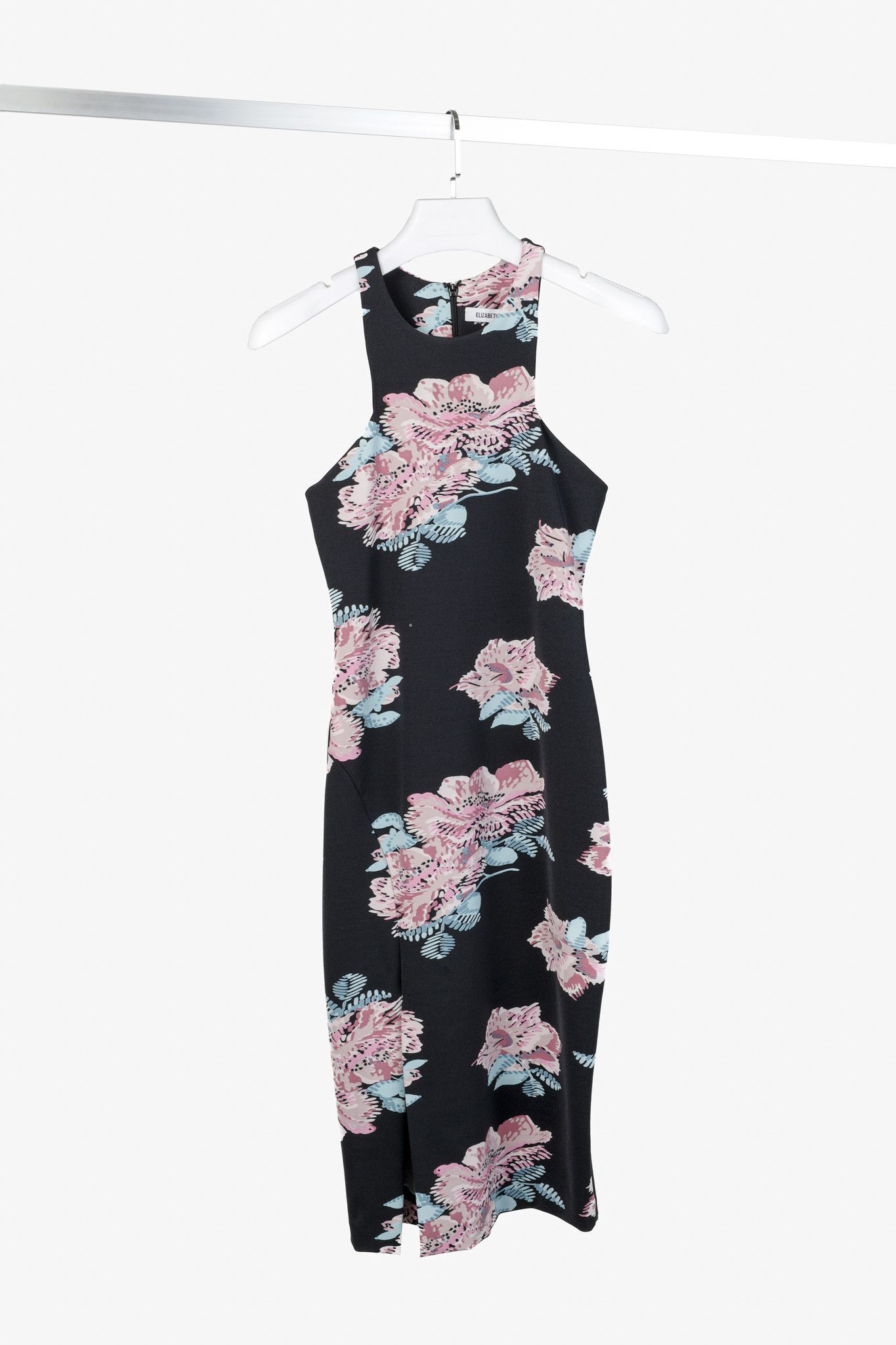 Elizabeth and James Elizabeth and James Leya Black-Multi Floral Midi Dress Size M / US 6-8 / IT 42-44 - 1 Thumbnail
