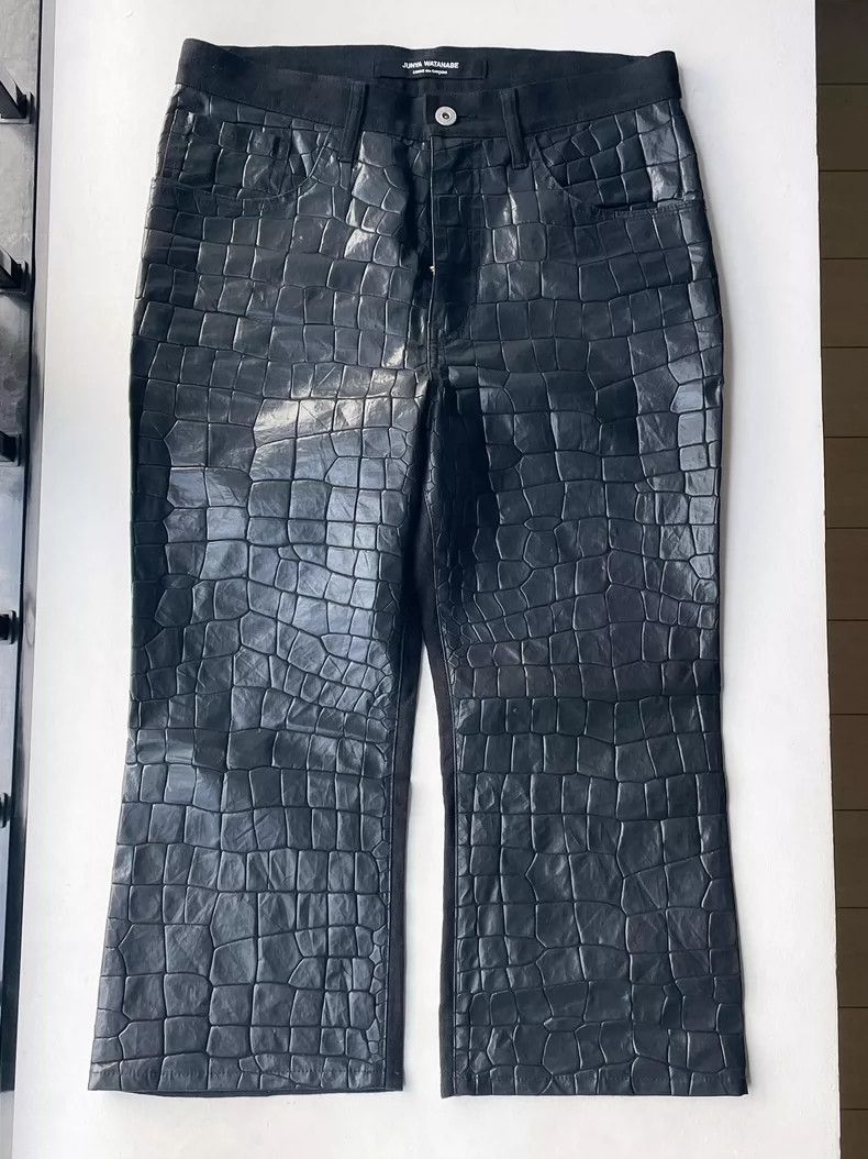Junya Watanabe Junya Watanabe SizeS 16SS snake-patterned leather wide-leg Size 25" / US 0 / IT 36 - 1 Thumbnail