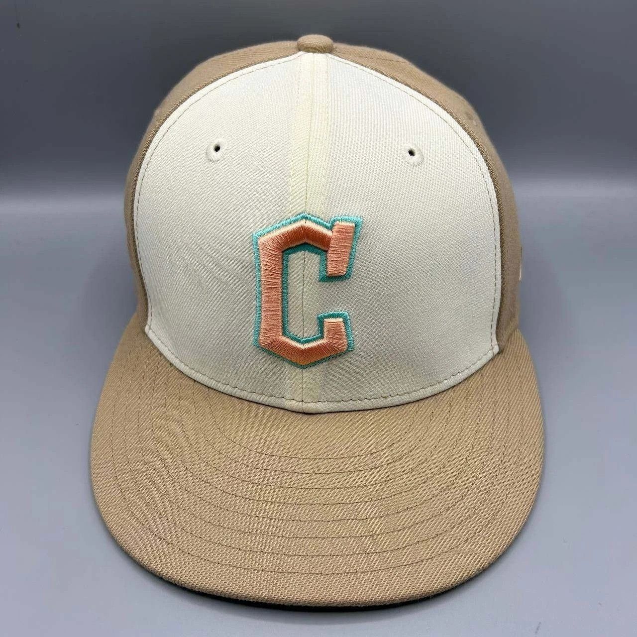 New Era Cleveland Indians Guardians Hat Men 7 1/2 Brown MLB Fitted Size ONE SIZE - 1 Thumbnail