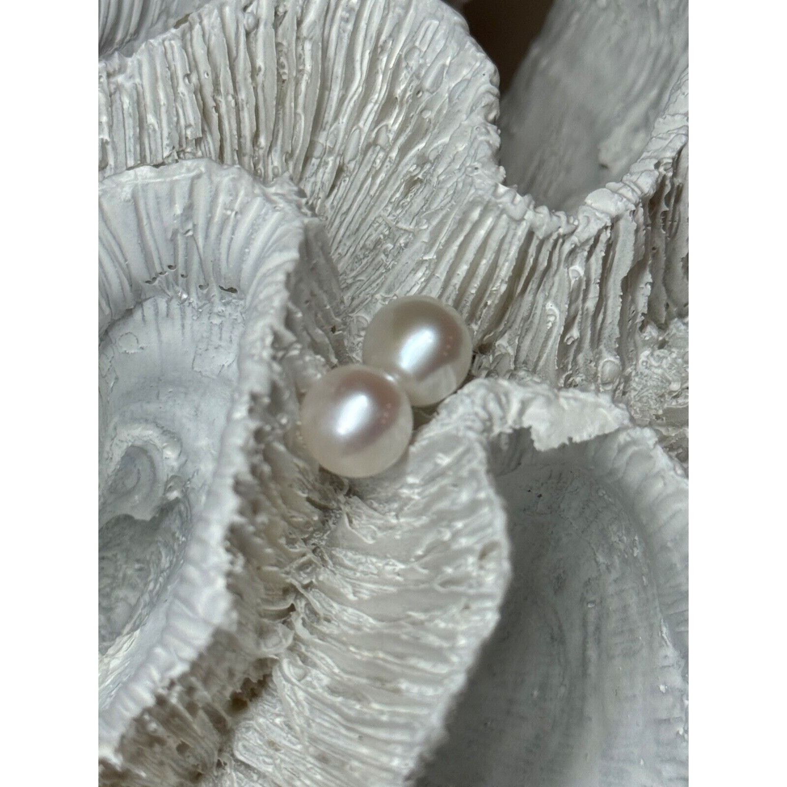 Jewelry 925 STERLING SILVER FRESH WATER PEARL EARRINGS LENGTH 0.35 Size ONE SIZE - 2 Thumbnail