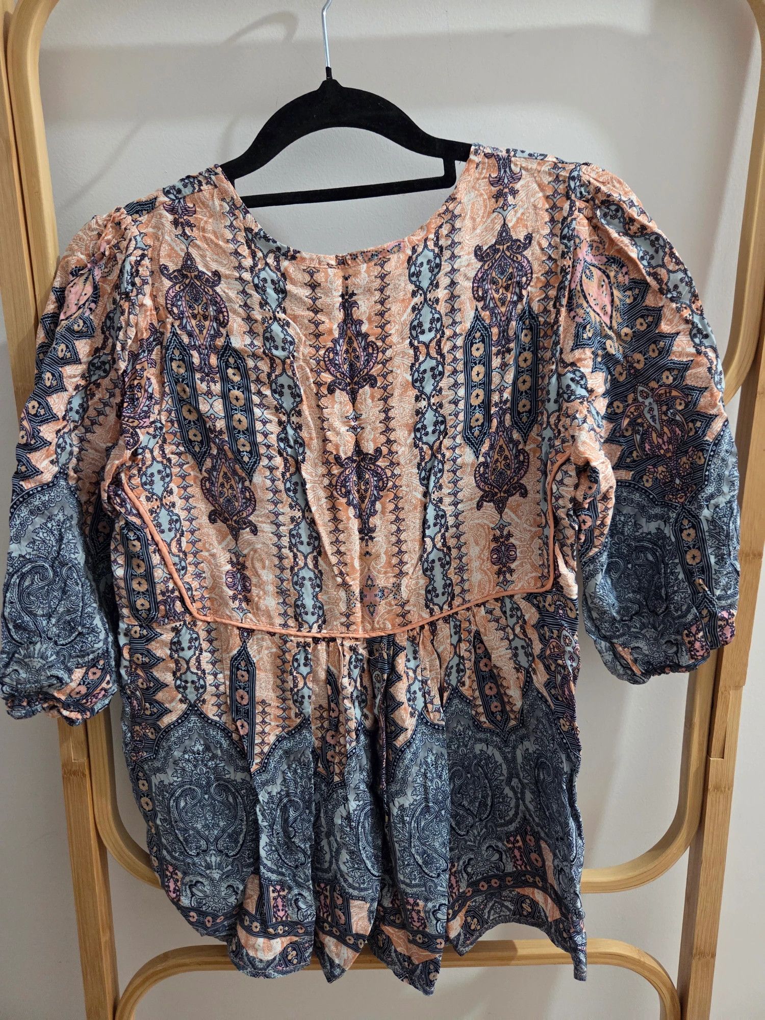 Other Women's Short Sleeve Geometric Paisley Print Blouse Top Size M / US 6-8 / IT 42-44 - 2 Thumbnail