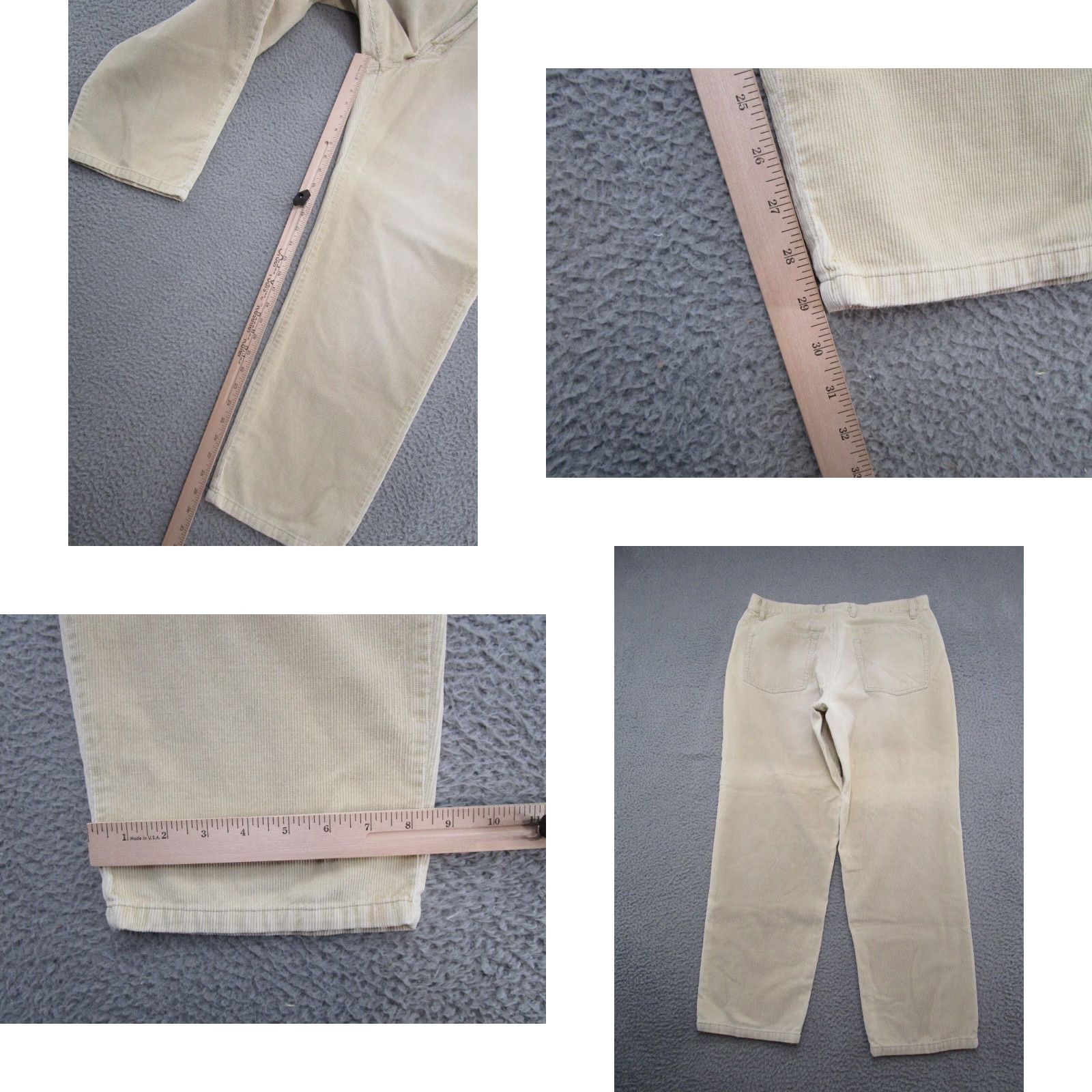Vintage VINTAGE Arizona Jeans Corduroy Pants Mens 38x30 Baggy Relaxed Straight 5-Pocket Beige Cotton Chino Y2K 90s Mens Size US 38 / EU 54 - 8 Thumbnail
