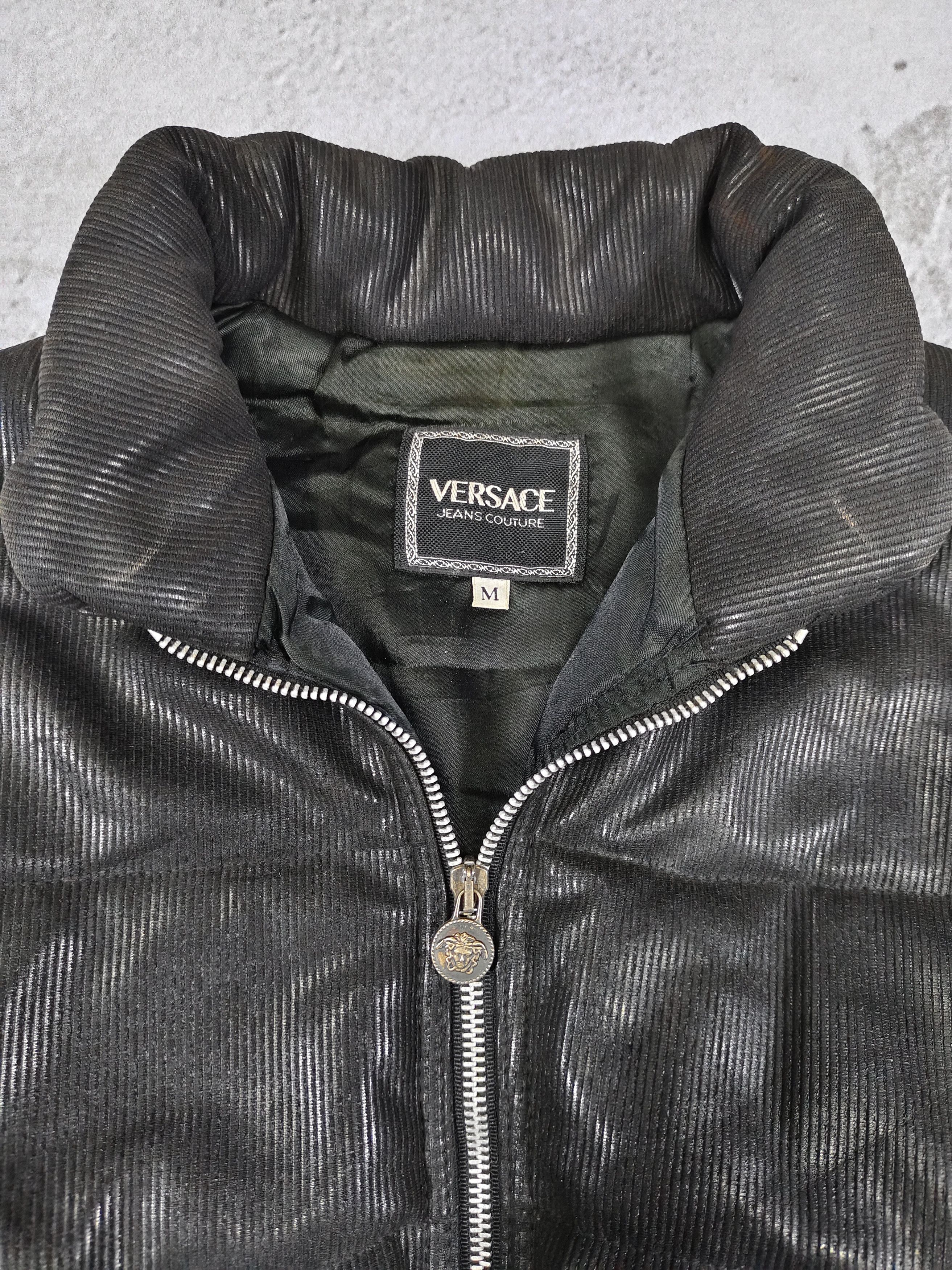 Versace Jeans Couture 90s Versace JC- Archive Ribbed Puffer Style Cropped Jacket Size US M / EU 48-50 / 2 - 10 Thumbnail
