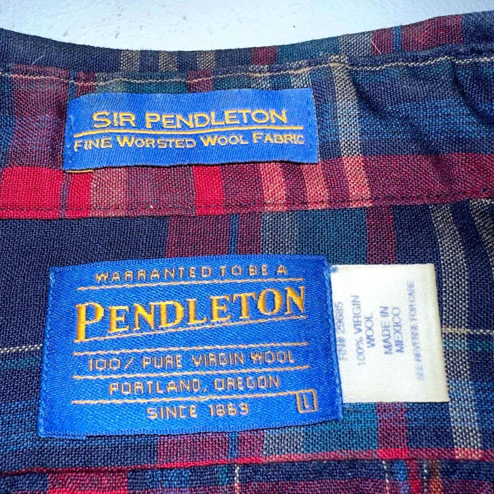 Pendleton Sir Pendleton Shirt Mens Large Worsted Wool Multicolor Plaid USA Red Button-Down Long Sleeve Casual Shirt Mens Size US L / EU 52-54 / 3 - 5 Thumbnail