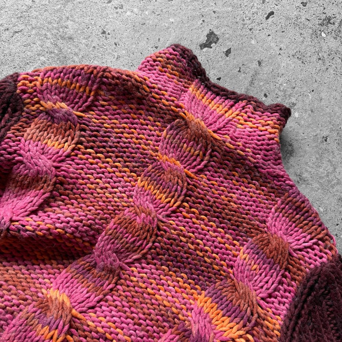 Desigual Desigual by L Womens Multicolor Gradient Cable Knit Sweater Size M / US 6-8 / IT 42-44 - 3 Thumbnail