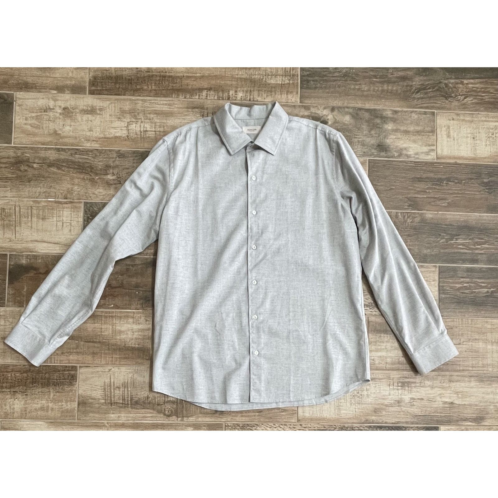 Agnona $1695 NWT Agnona Gray Cashmere Shirt Luxury Button Front 2XL Size US XXL / EU 58 / 5 - 1 Thumbnail
