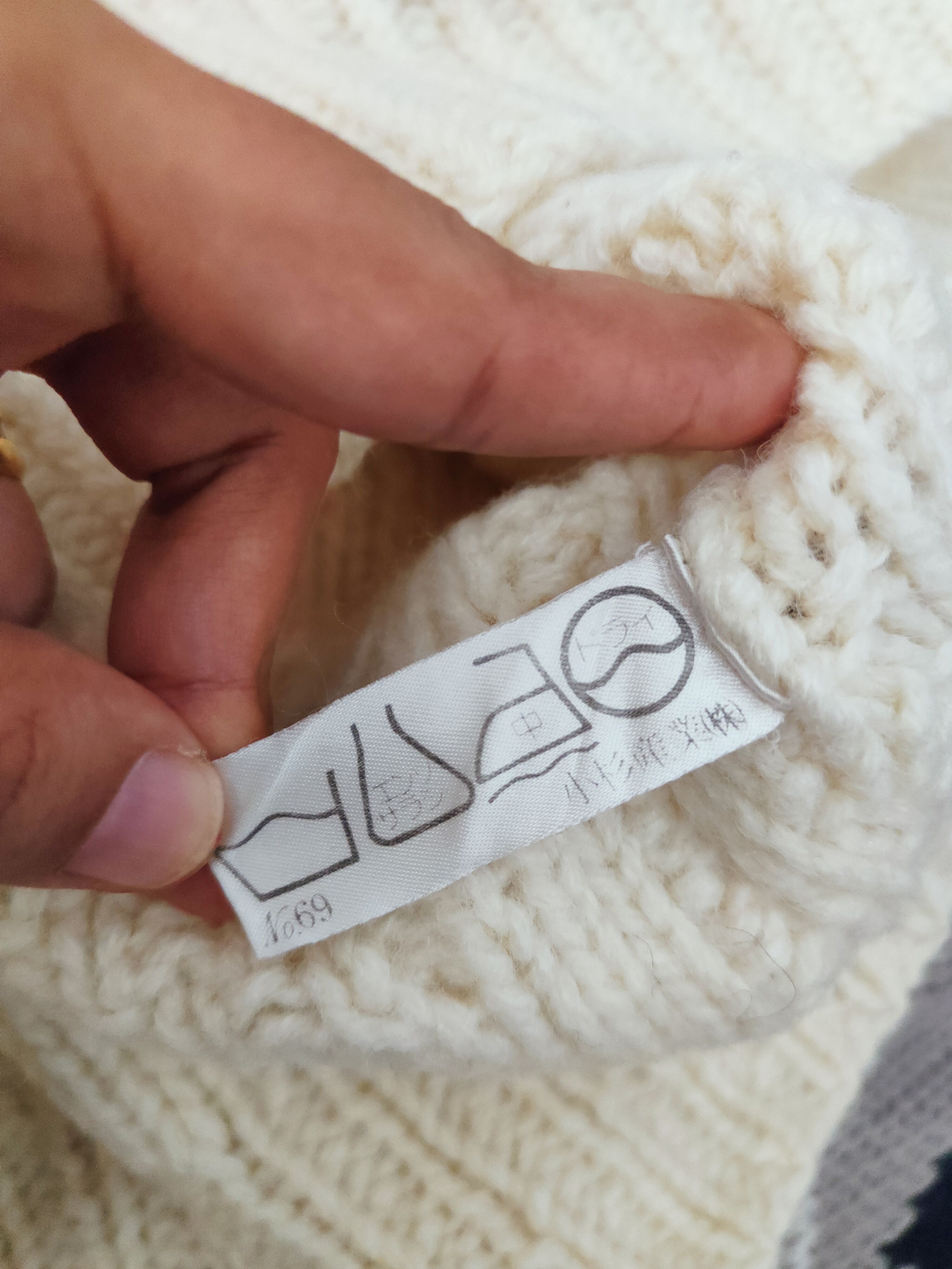 Japanese Brand Long Dick Cream cable Knitwear Sweatshirts #W426 Size S / US 4 / IT 40 - 10 Thumbnail