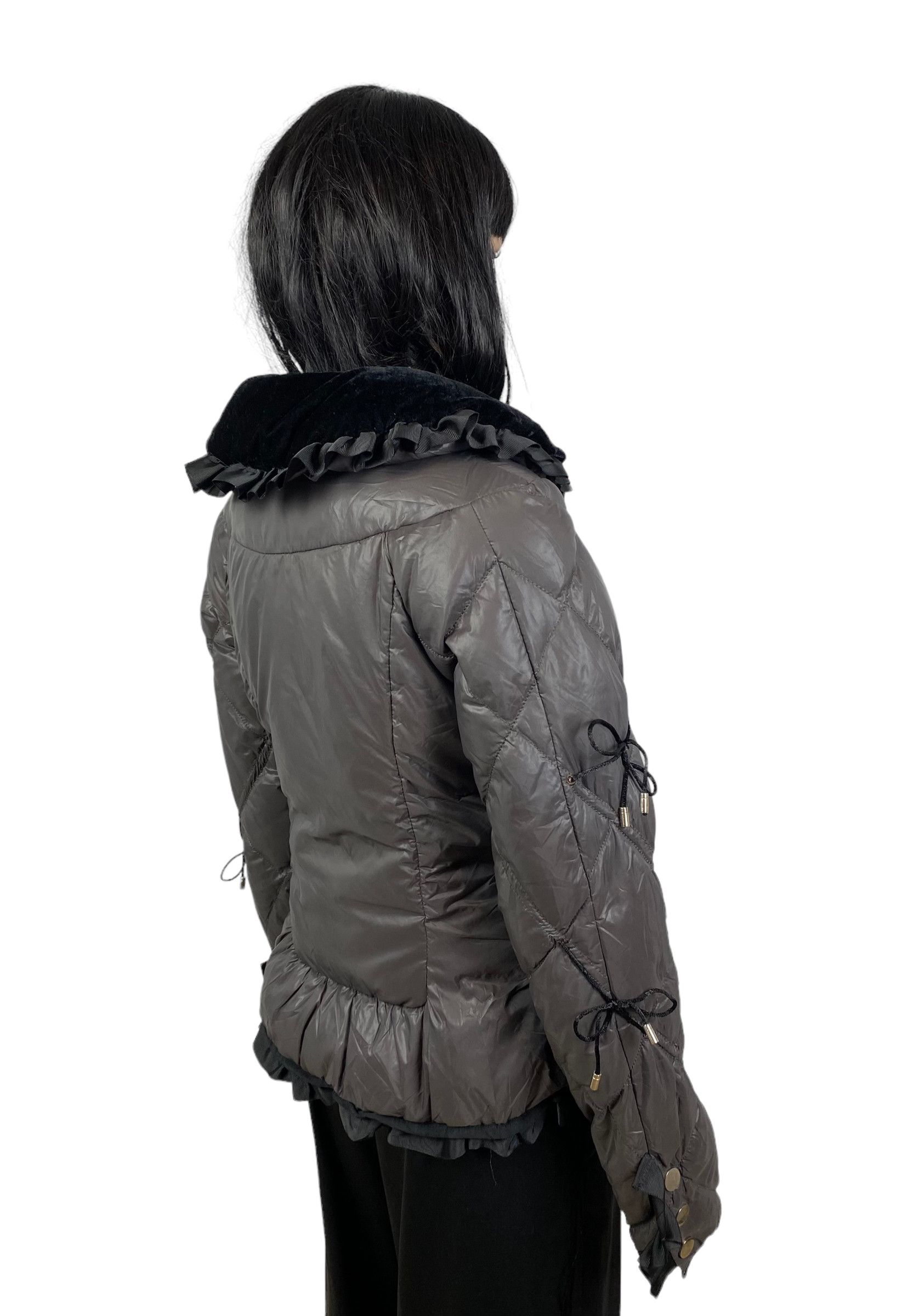 Designer Guxy Qulted Collared Ribbed Down Jacket womens size XS Size XS / US 0-2 / IT 36-38 - 6 Thumbnail