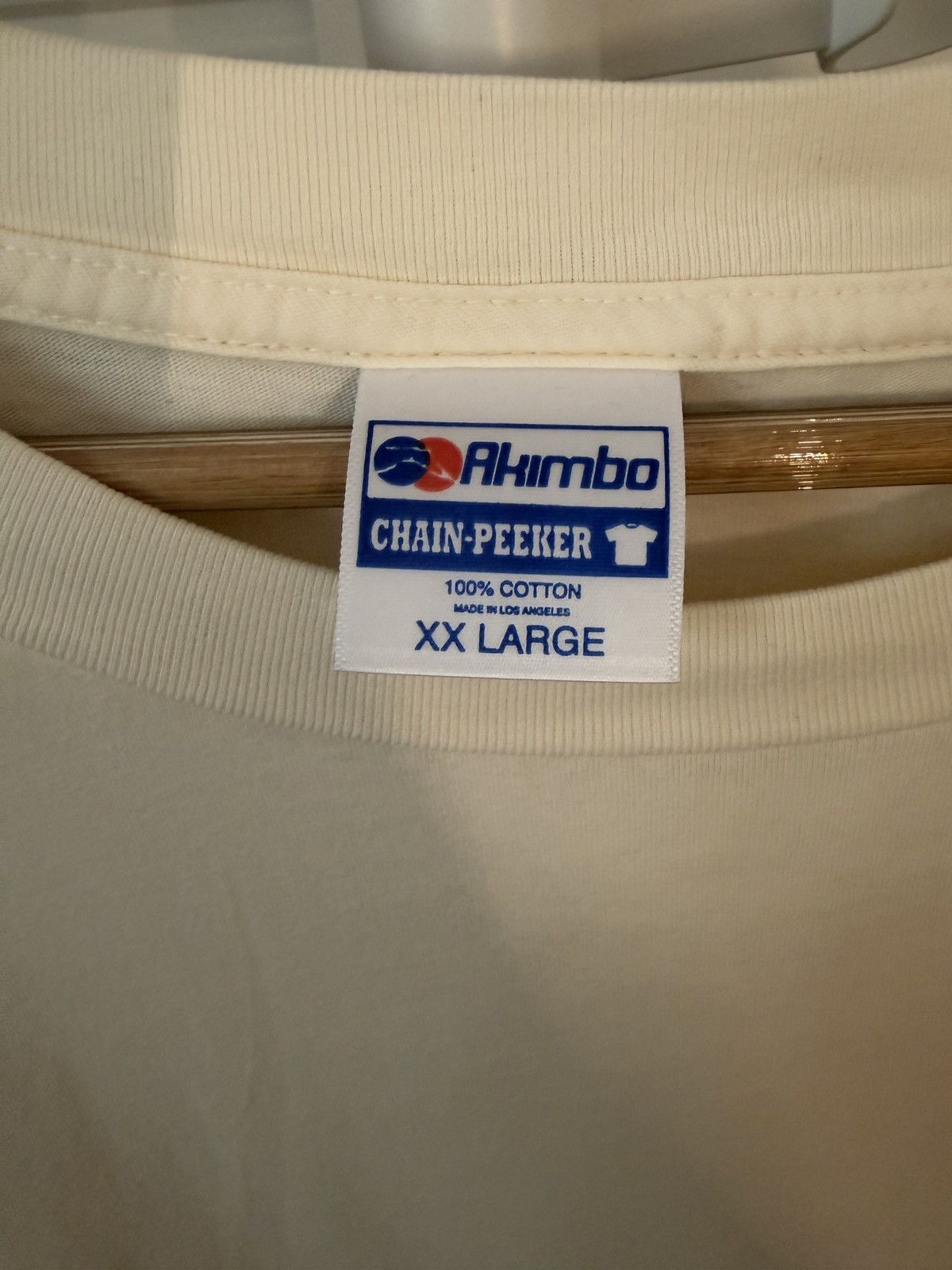 Akimbo Club Cream Akimbo Chain Peeker Tee Size US XXL / EU 58 / 5 - 3 Thumbnail