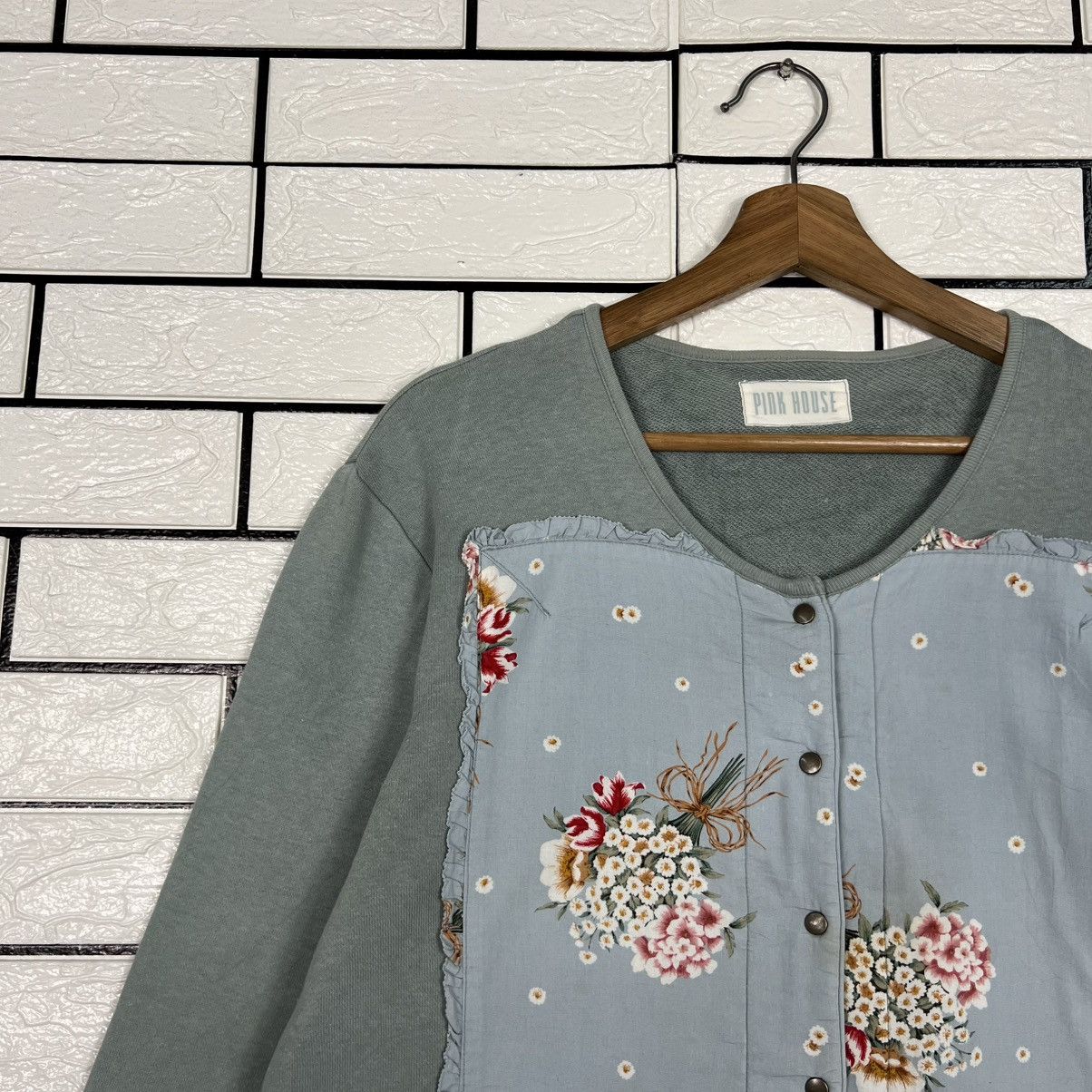 Pink House PINK HOUSE Big Logo Floral Snap Button Jacket #4090-C186 Size L / US 10 / IT 46 - 6 Thumbnail