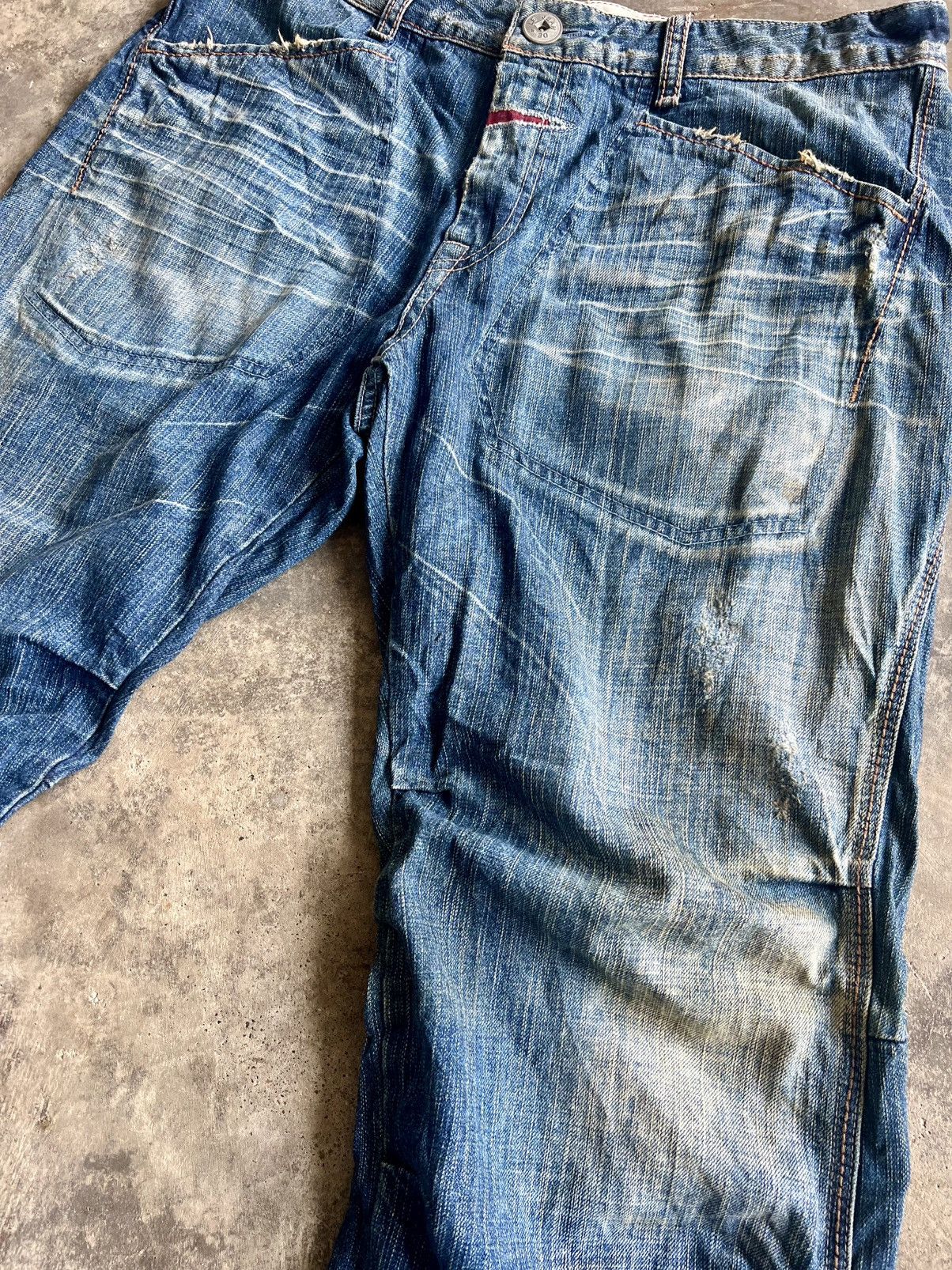 Marithe + Francois Girbaud RARE 90s Marithe Francois Girbaud Baggy Flare Denim Size US 38 / EU 54 - 5 Thumbnail