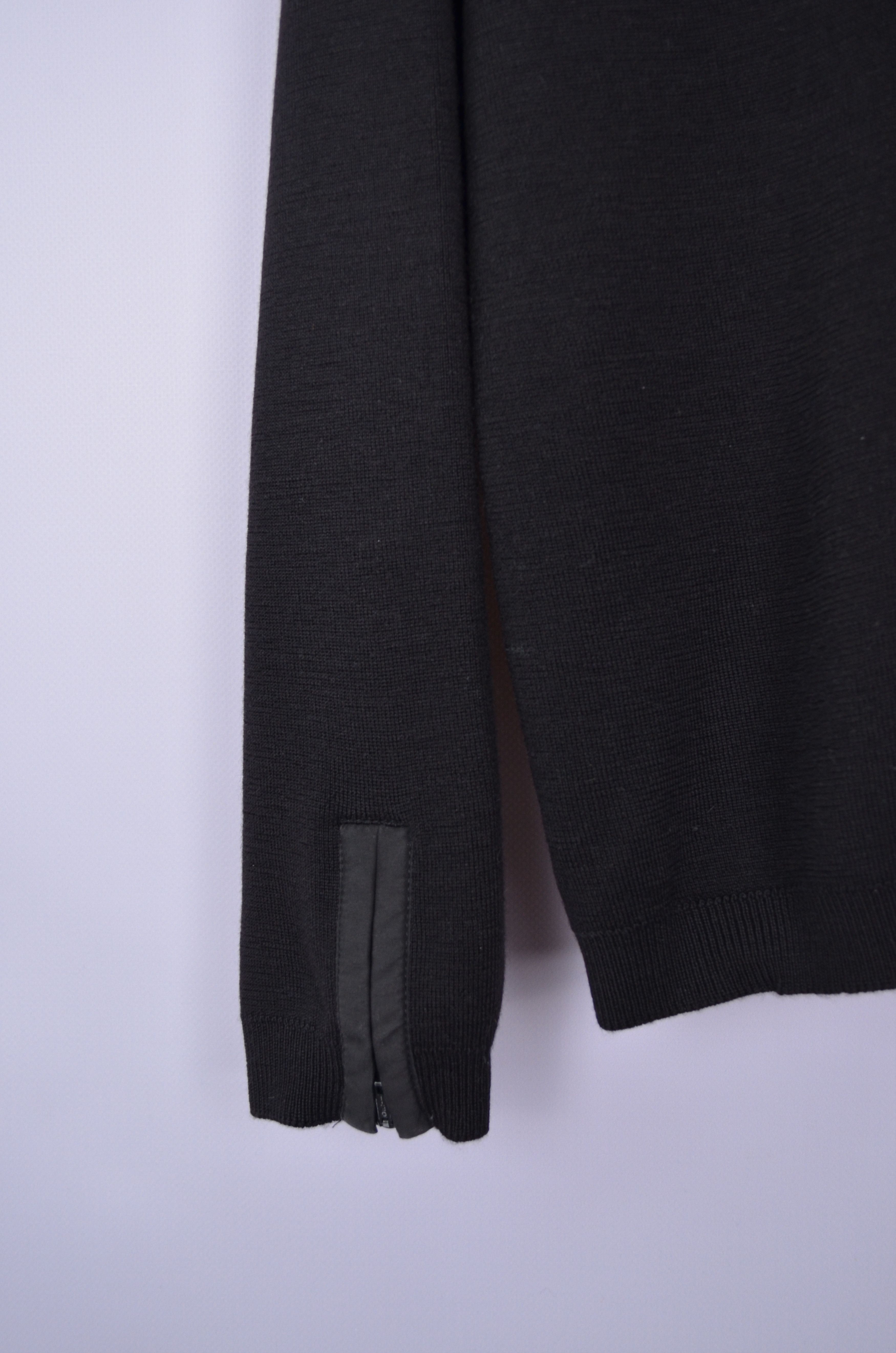 Designer × Paul & Shark Mens Paul & Shark 1/4 Zip Neck Wool Black Sweater Size L Size US L / EU 52-54 / 3 - 5 Thumbnail