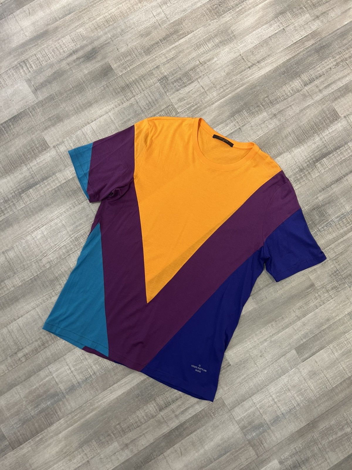 Louis Vuitton Louis Vuitton 2013 Multicolor Colorblock Pattern Tee Size US XL / EU 56 / 4 - 1 Thumbnail