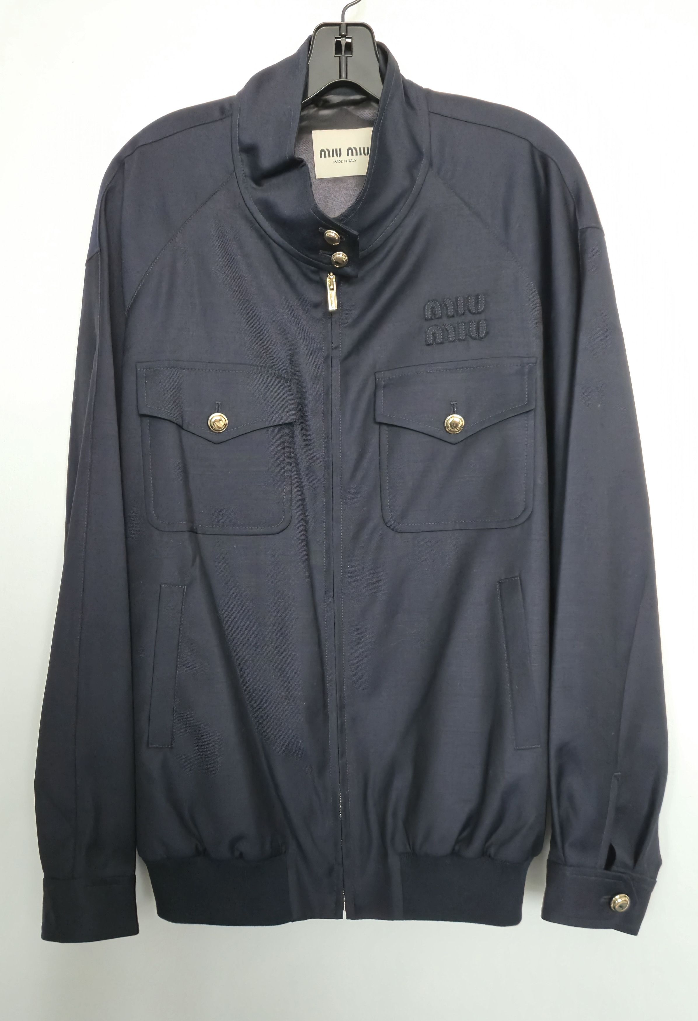 Miu Miu Miu Miu Blue Wool Blouson - Size 38 Size XS / US 0-2 / IT 36-38 - 3 Thumbnail