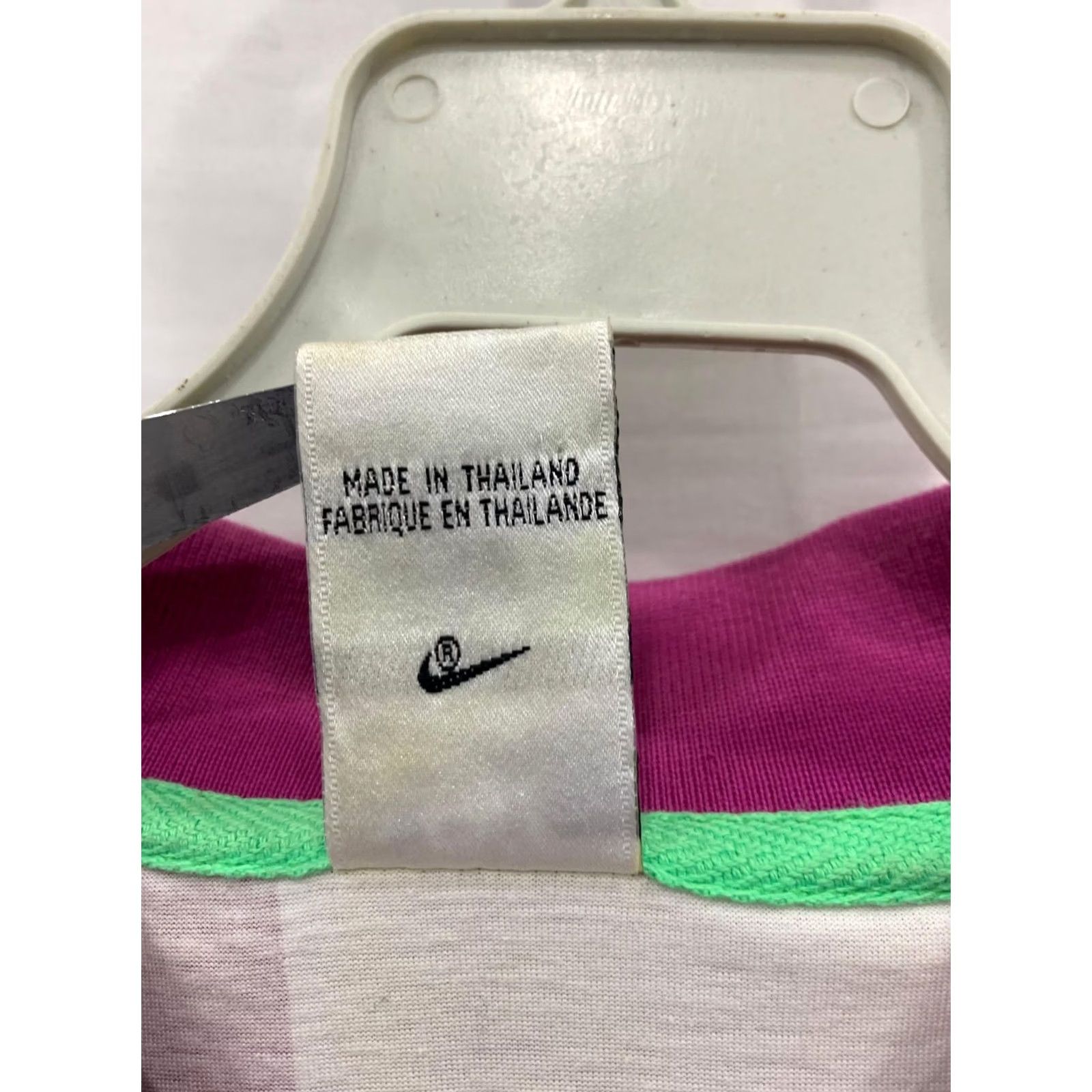 Nike VINTAGE Nike Challenge Court Polo Shirt XL Mens 90s Agassi White Purple Teal Abstract #83 Size US XL / EU 56 / 4 - 4 Thumbnail