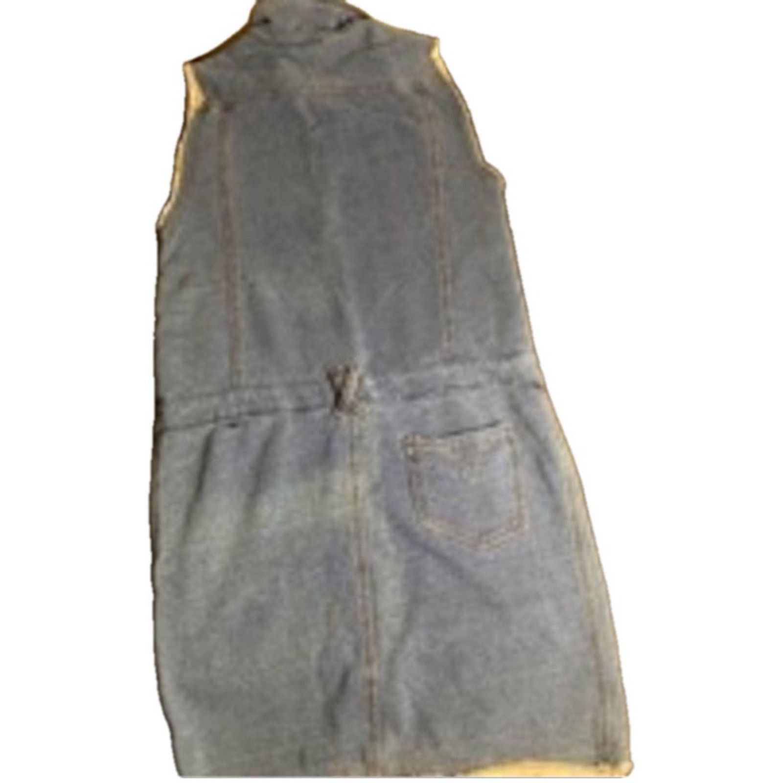 DRIFTER Minimalist Sleeveless Denim Shirt Dress Light Wash Drifter Size M / US 6-8 / IT 42-44 - 6 Thumbnail